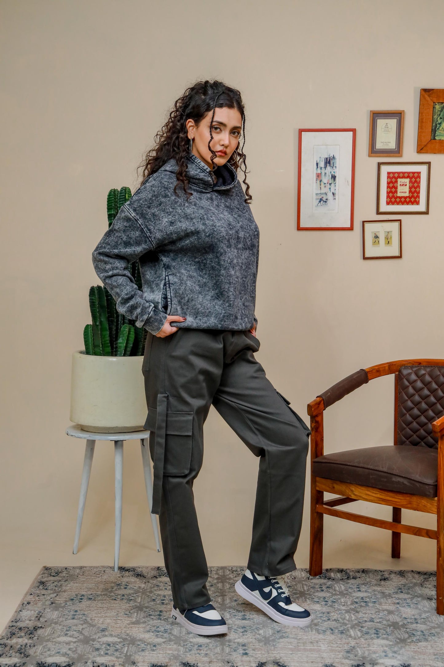 Shop BLACK STONE WASHED HOODIE Online in Pakistan