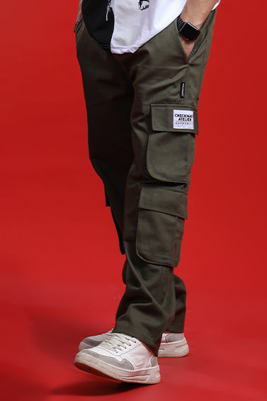 GREEN DOUBLE POCKET CARGO PANT - Shop Now - Checkmate Atelier