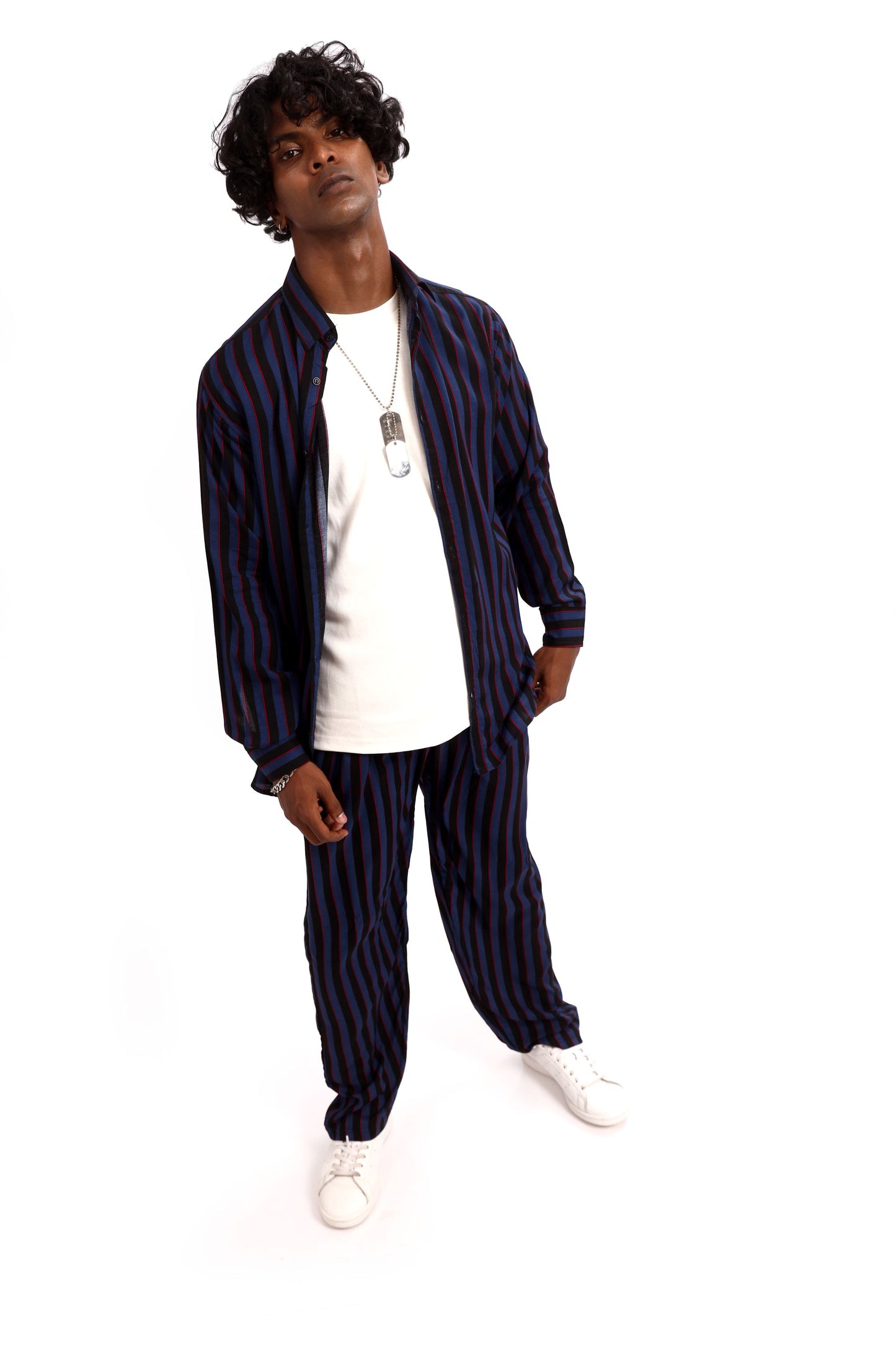 Shop BLUE & BLACK STRIPE CO-ORD SET Online in Pakistan