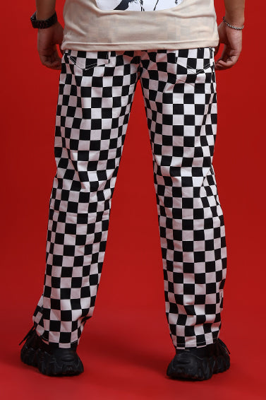 Shop BLACK & WHITE CHECKERED PANT Online in Pakistan