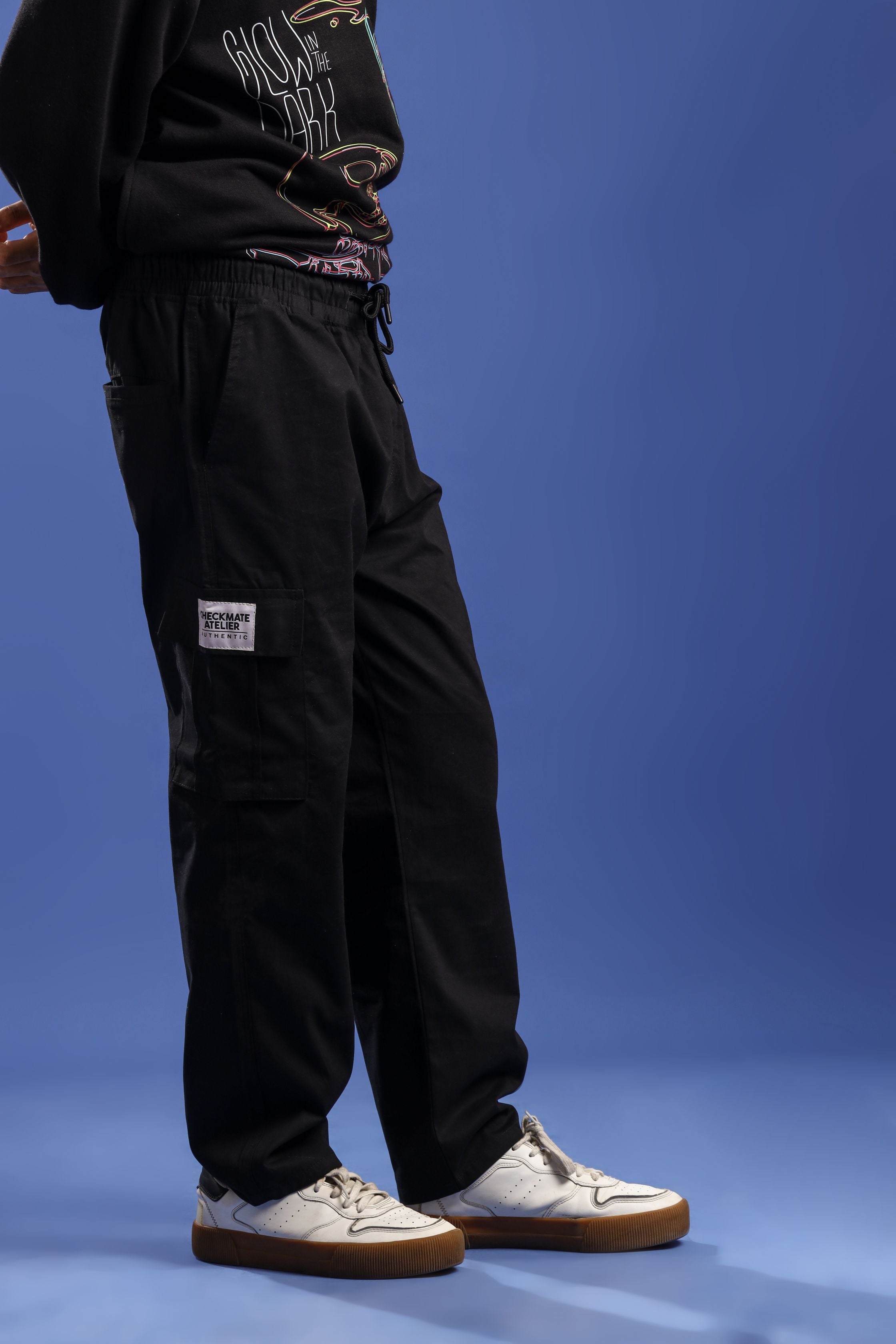 BLACK STRAIGHT CARGO PANT - Shop Now - Checkmate Atelier