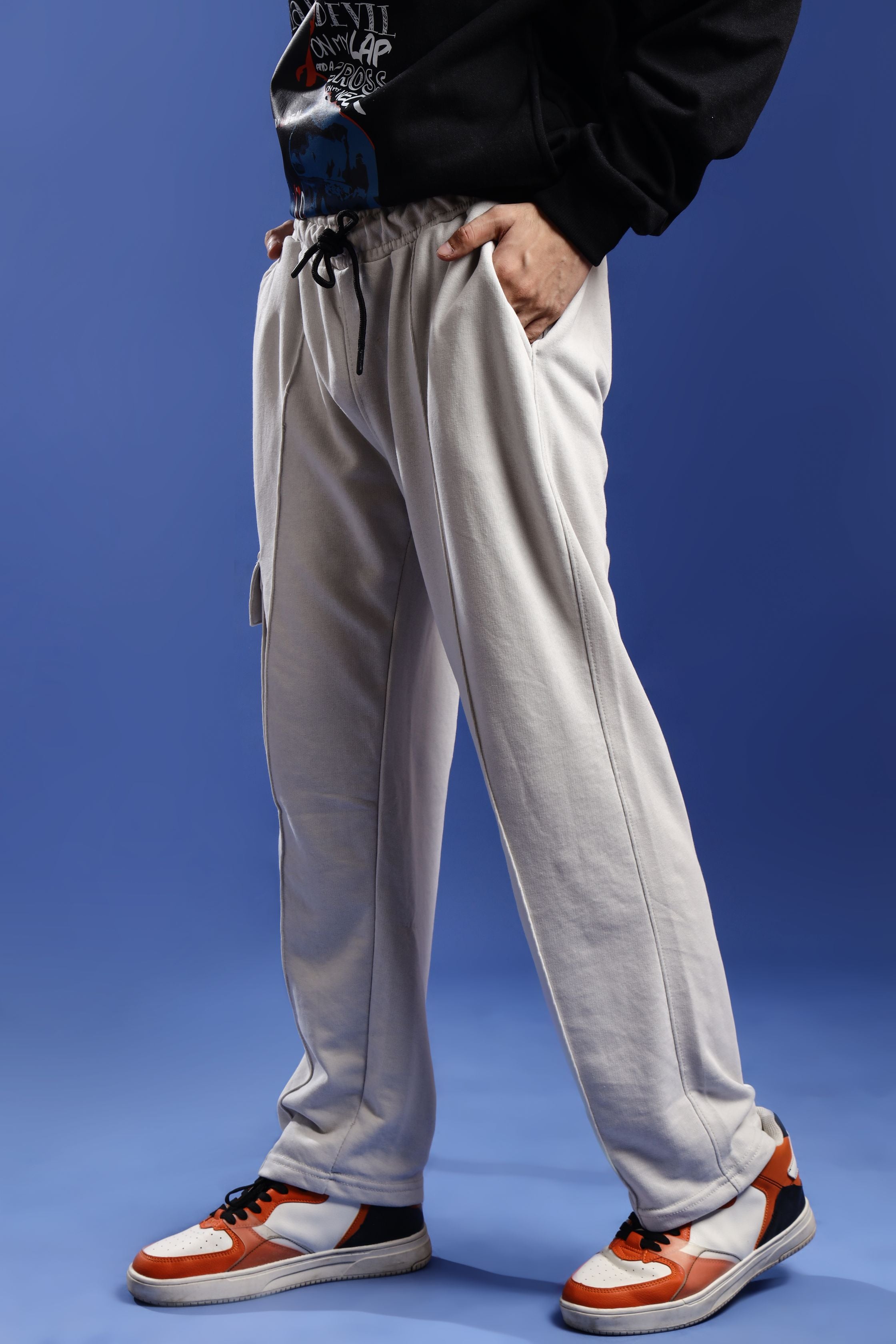 WHITE CARGO TROUSER (4 POCKETS) - Shop Now - Checkmate Atelier