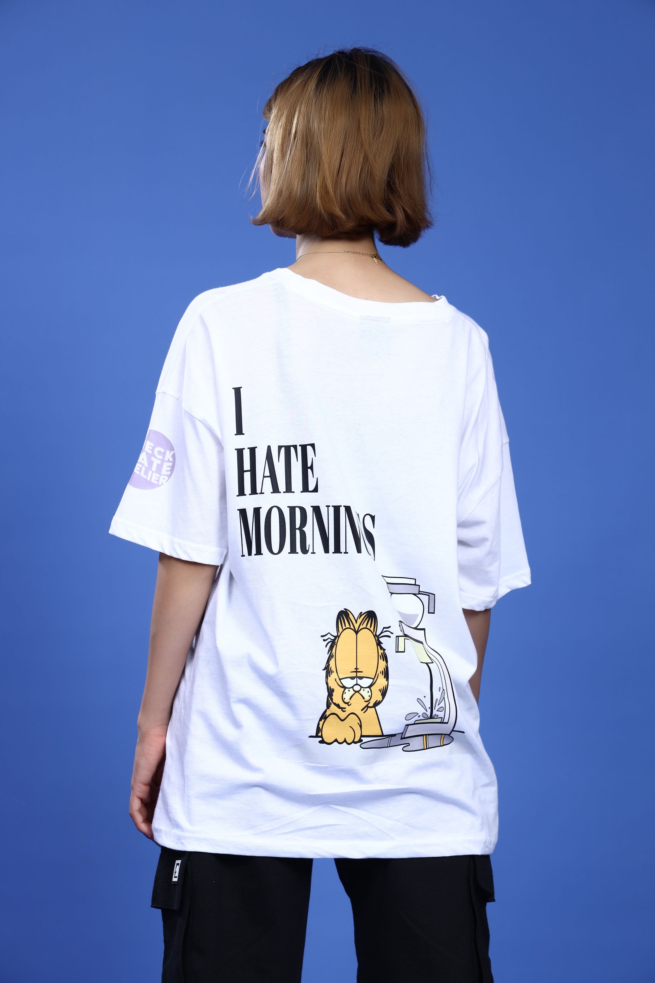 HATE MORNINGS OVERSIZED T-SHIRT - Shop Now - Checkmate Atelier