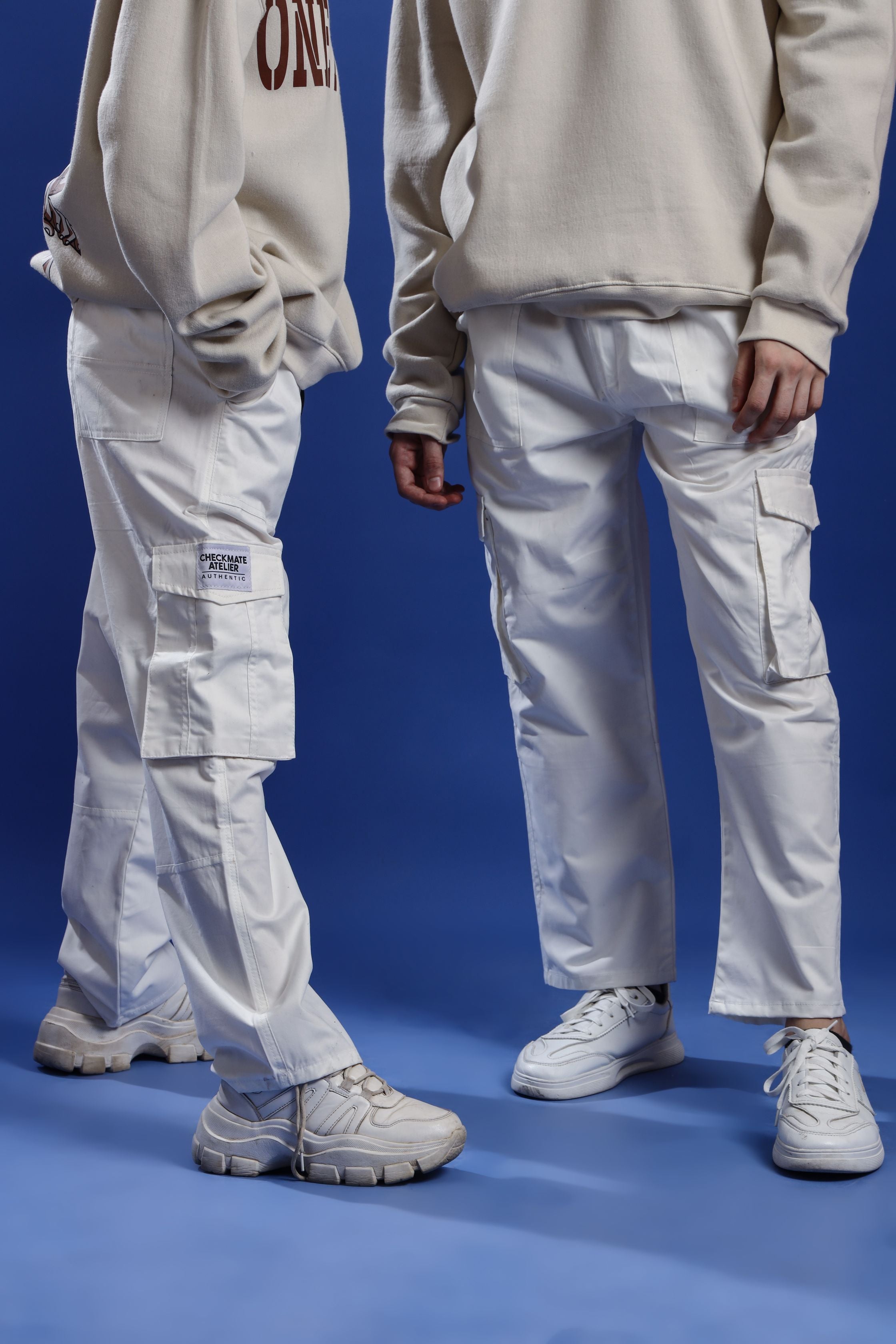 WHITE STRAIGHT CARGO PANT - Shop Now - Checkmate Atelier