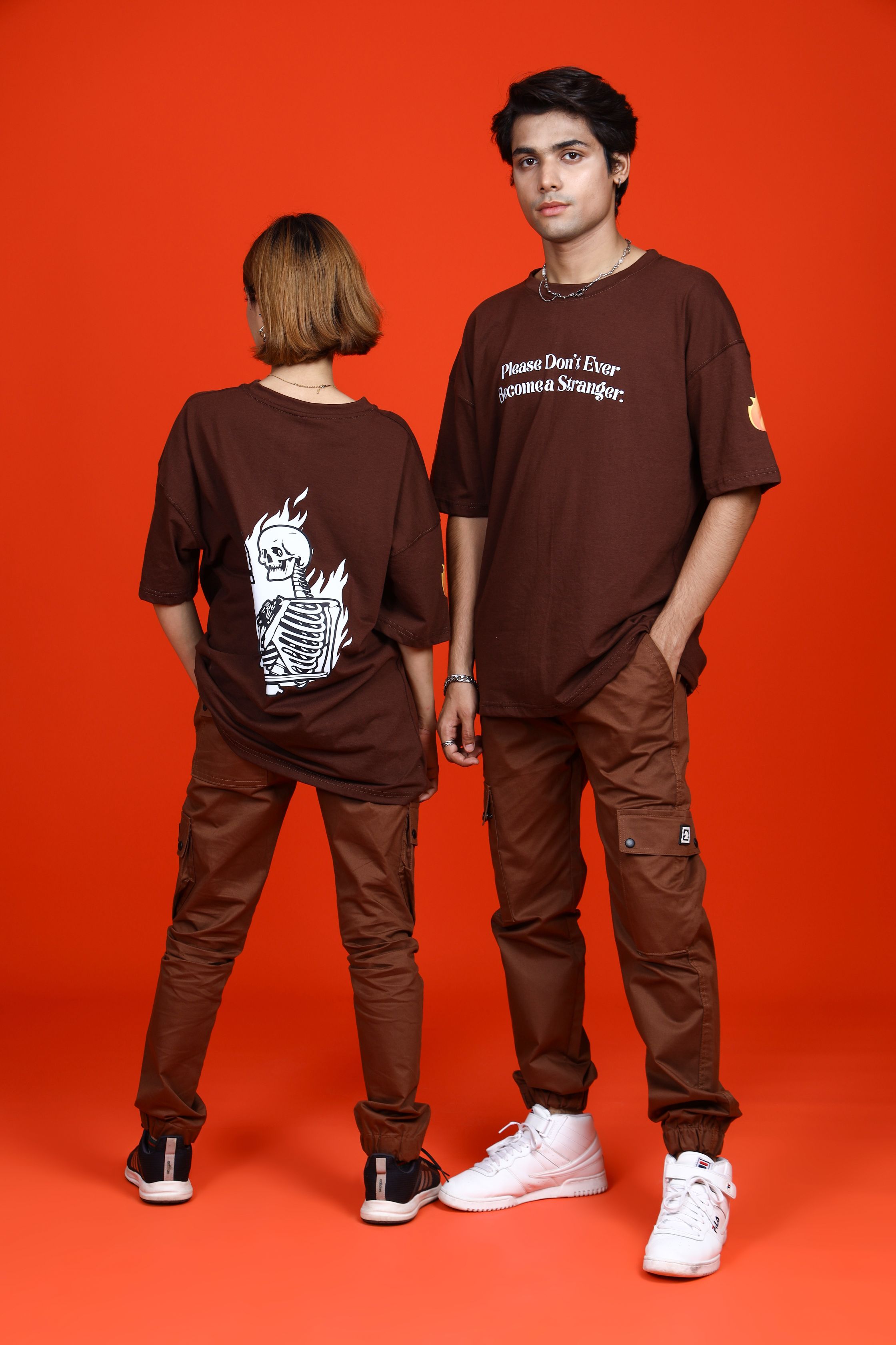 FLAMING SKULL OVERSIZED T-SHIRT - Shop Now - Checkmate Atelier