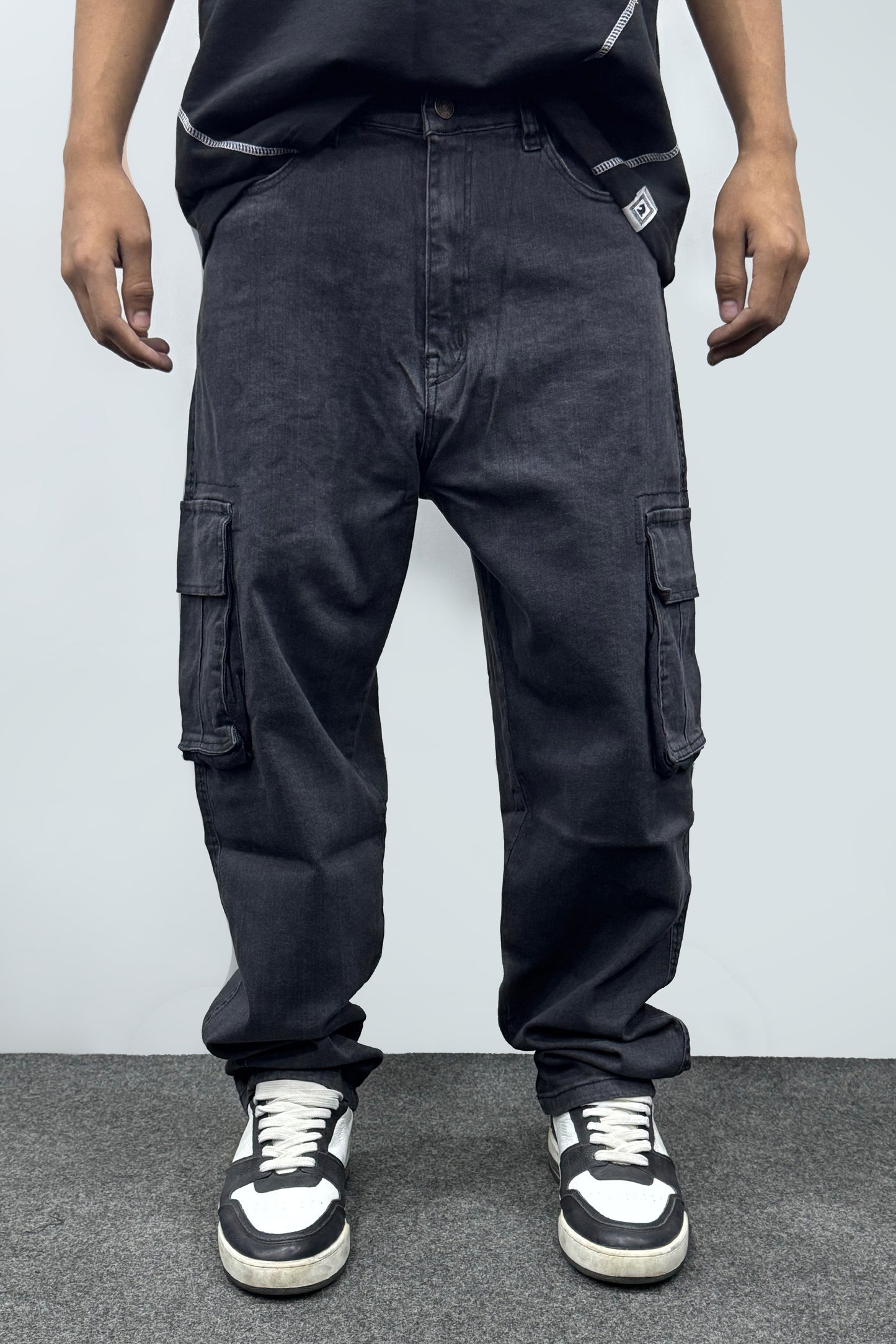 OLD MONEY GRAY BAGGY FIT DENIM - Checkmate Atelier