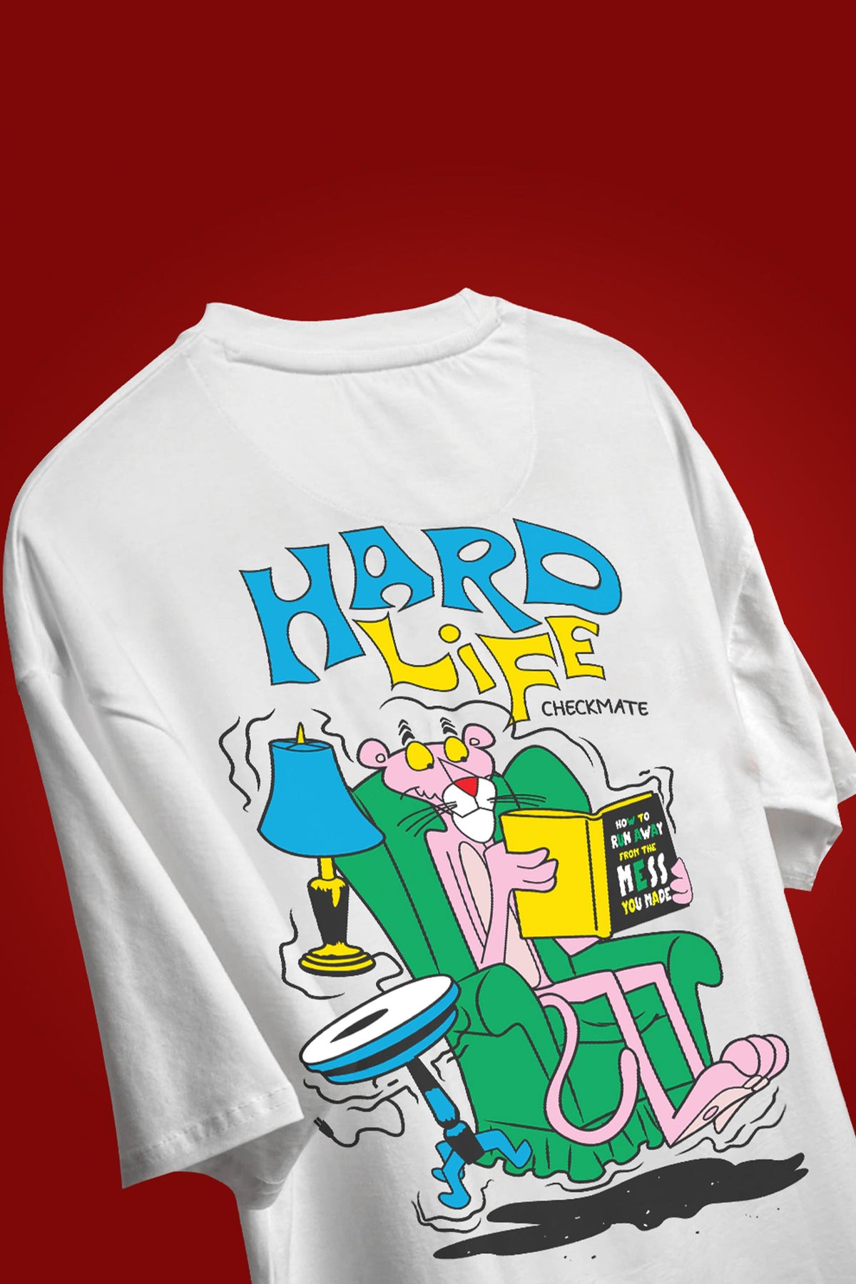 PINK PANTHER: HARD LIFE OVERSIZED T-SHIRT - Shop Now - Checkmate Atelier