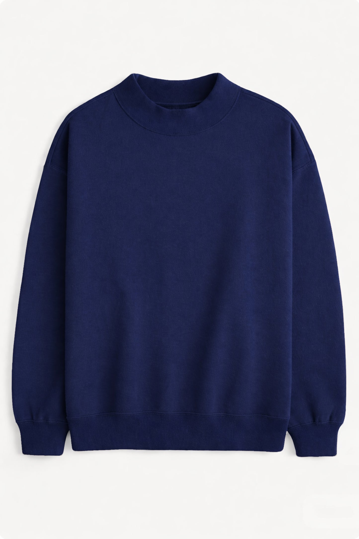 Navy Blue Mock Neck