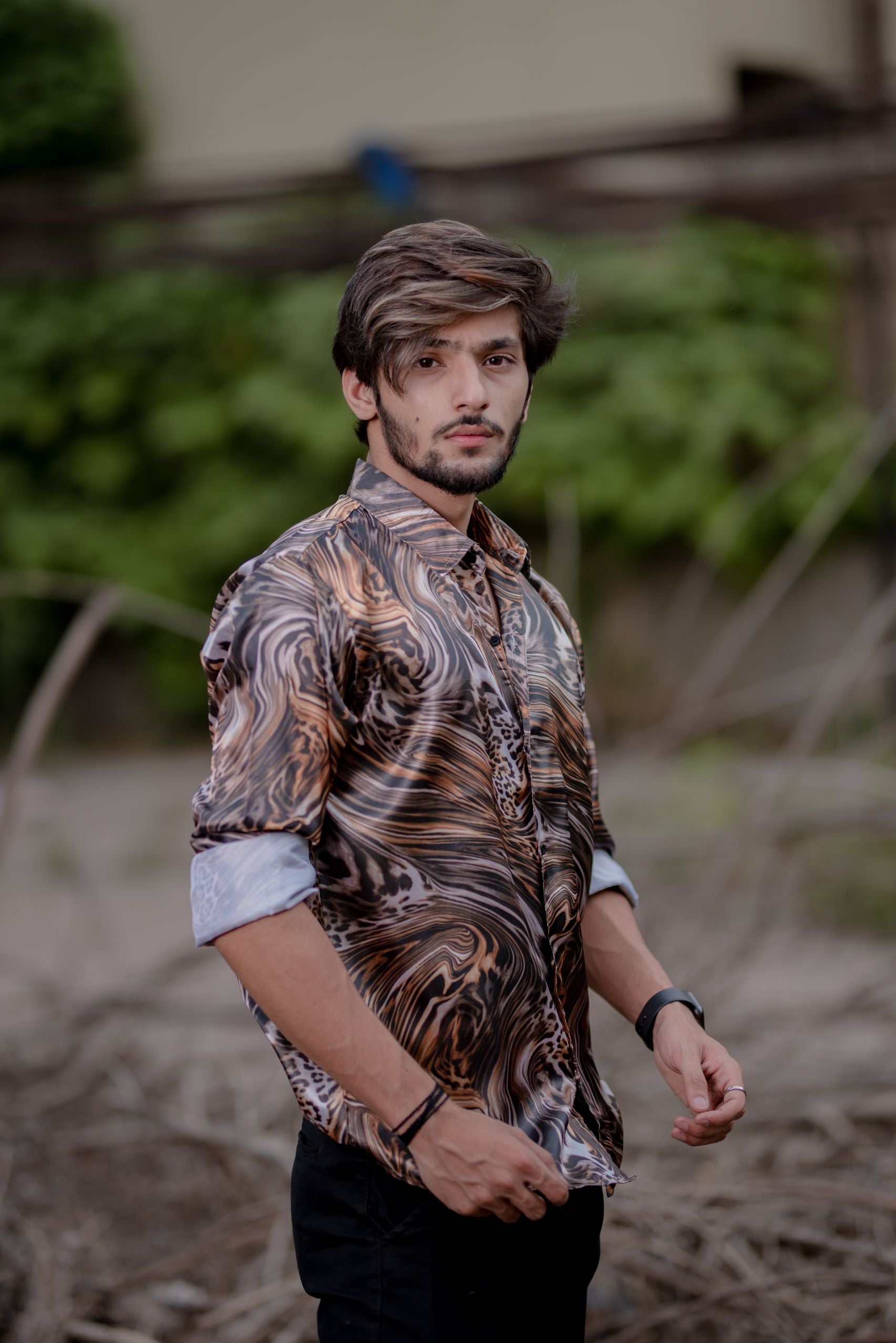 Mutated Tiger Print Casual Shirt - Shop Now - Checkmate Atelier