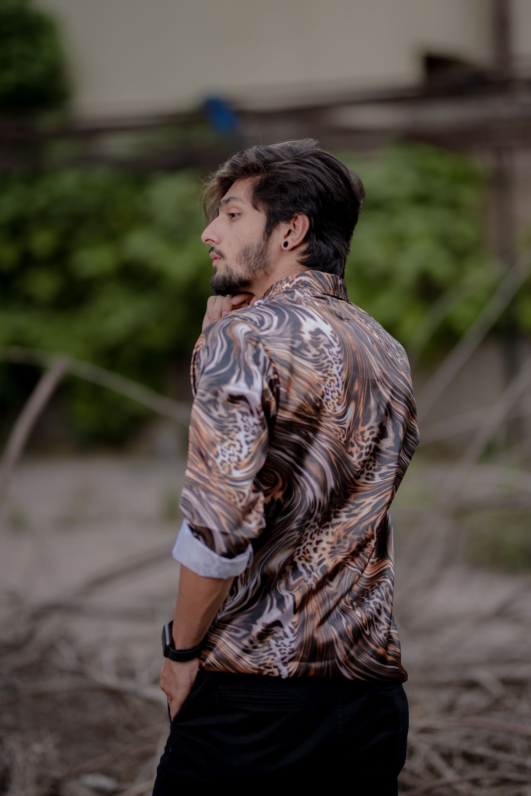 Mutated Tiger Print Casual Shirt - Shop Now - Checkmate Atelier
