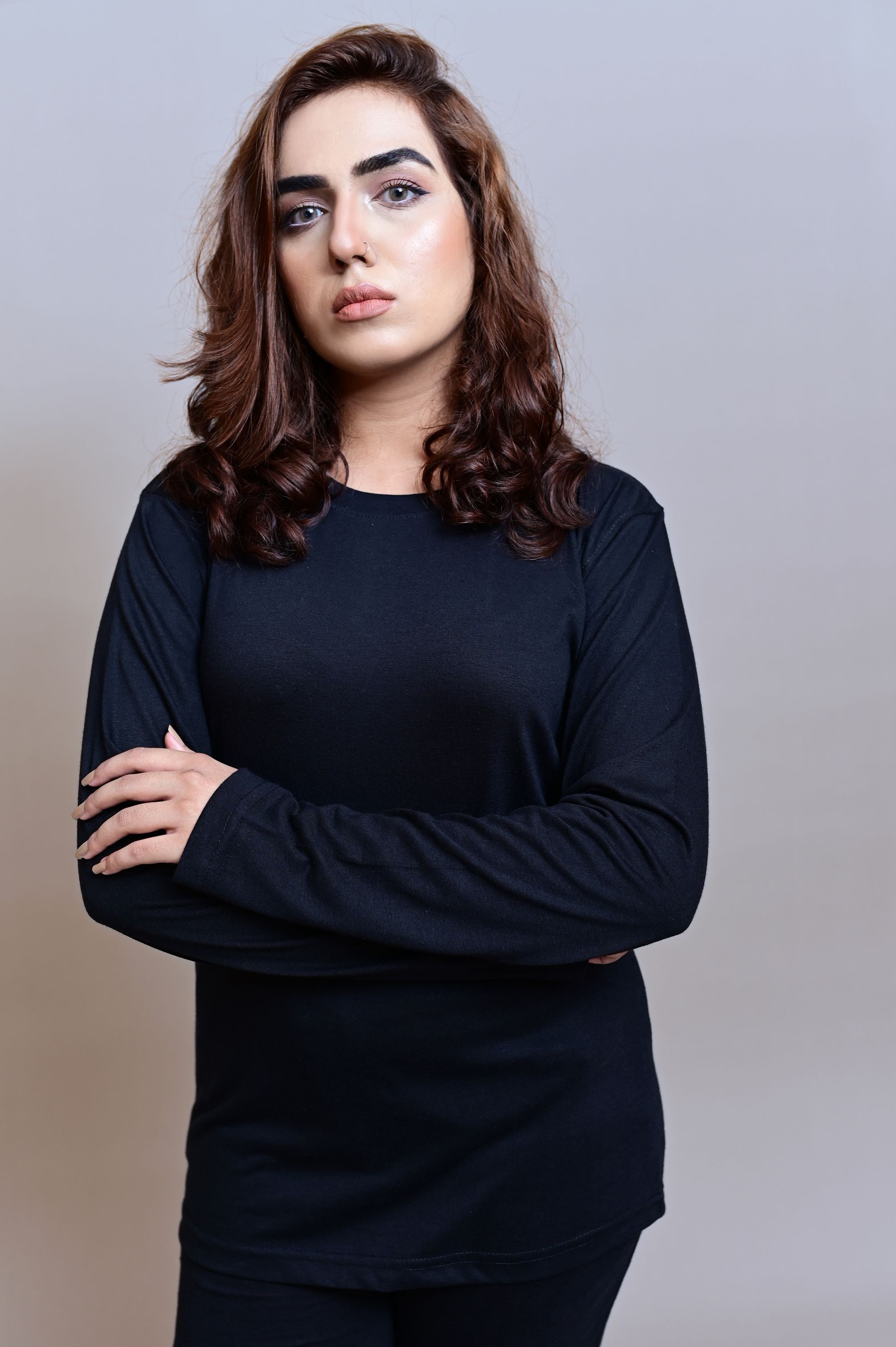 Black Full Sleeves T-Shirt - W - Shop Now - Checkmate Atelier