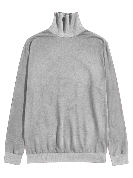 Gray Basic High Neck - Checkmate Atelier