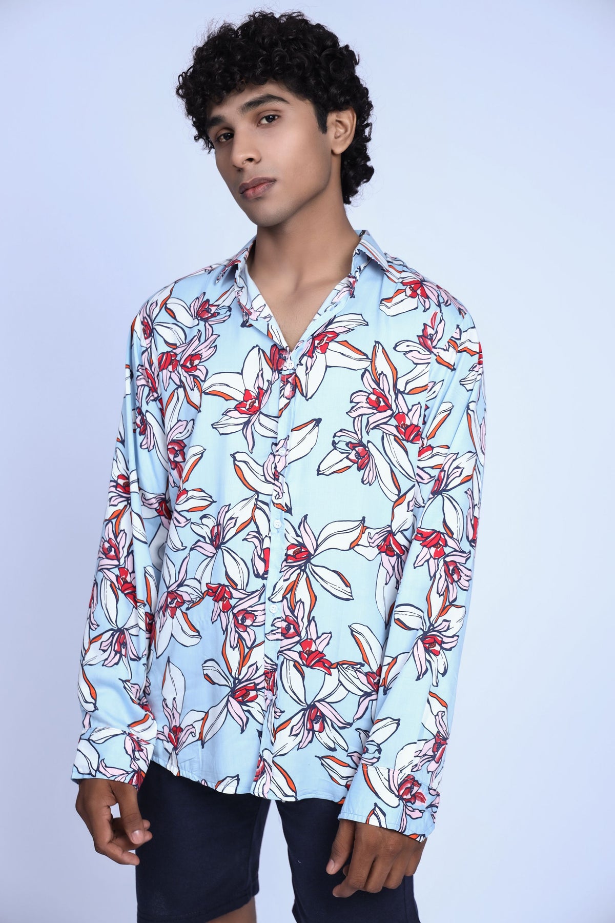 SKY FLORAL CASUAL SHIRT - Shop Now - Checkmate Atelier
