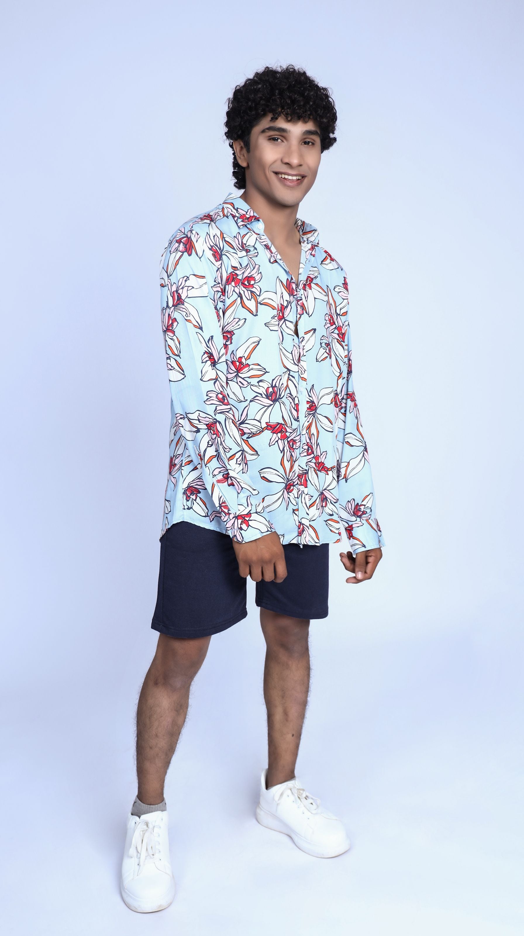 SKY FLORAL CASUAL SHIRT - Shop Now - Checkmate Atelier
