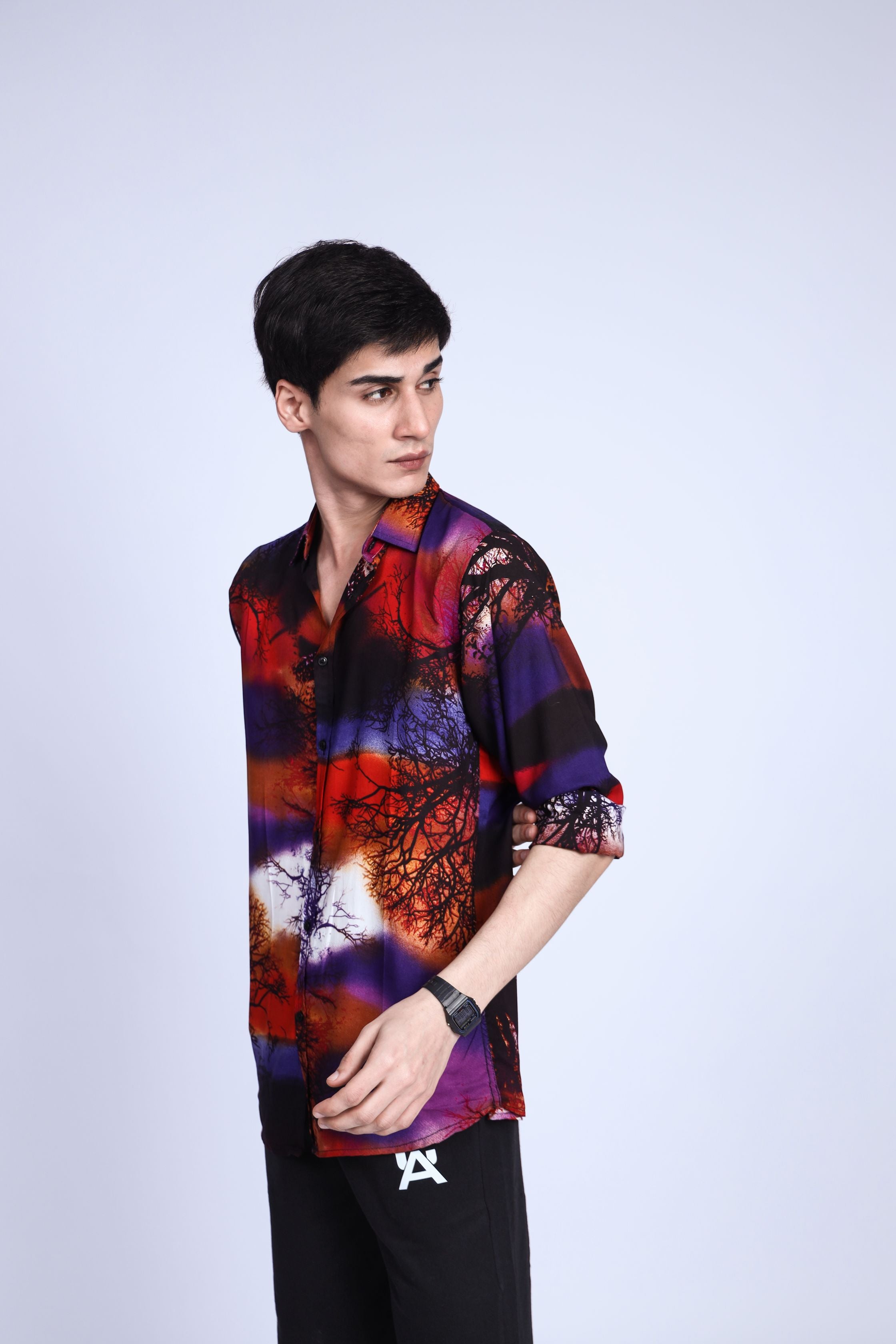 MAROON FOREST CASUAL SHIRT - Shop Now - Checkmate Atelier