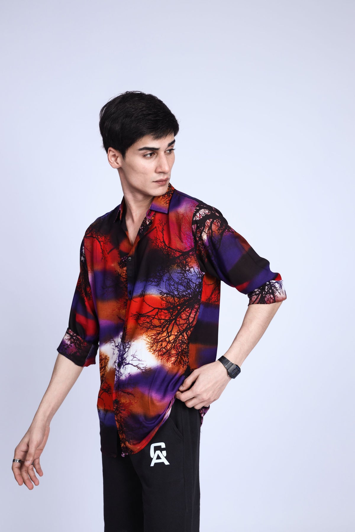 MAROON FOREST CASUAL SHIRT - Shop Now - Checkmate Atelier