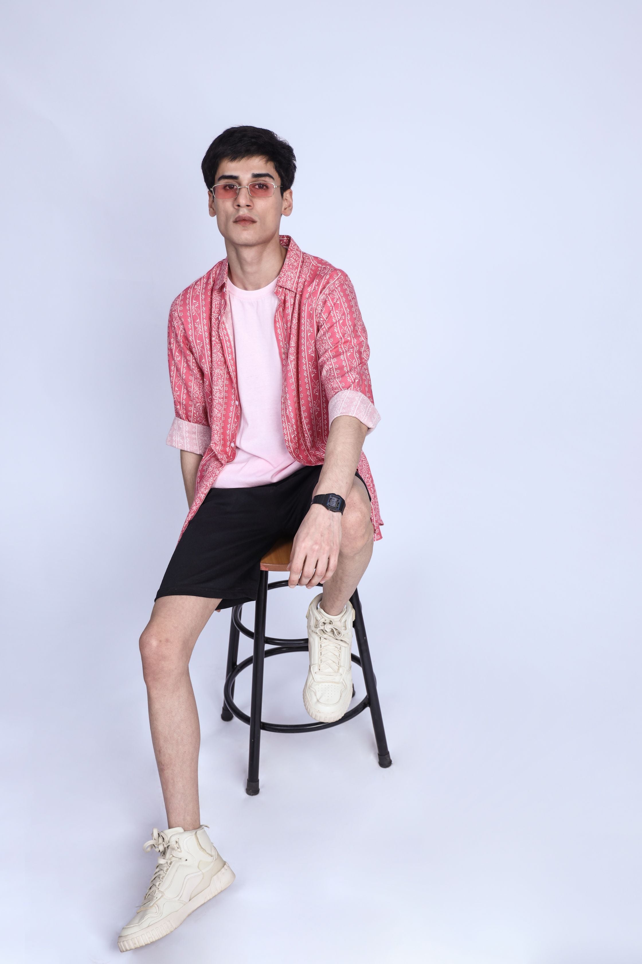 PINK FLOWER CASUAL SHIRT - Shop Now - Checkmate Atelier