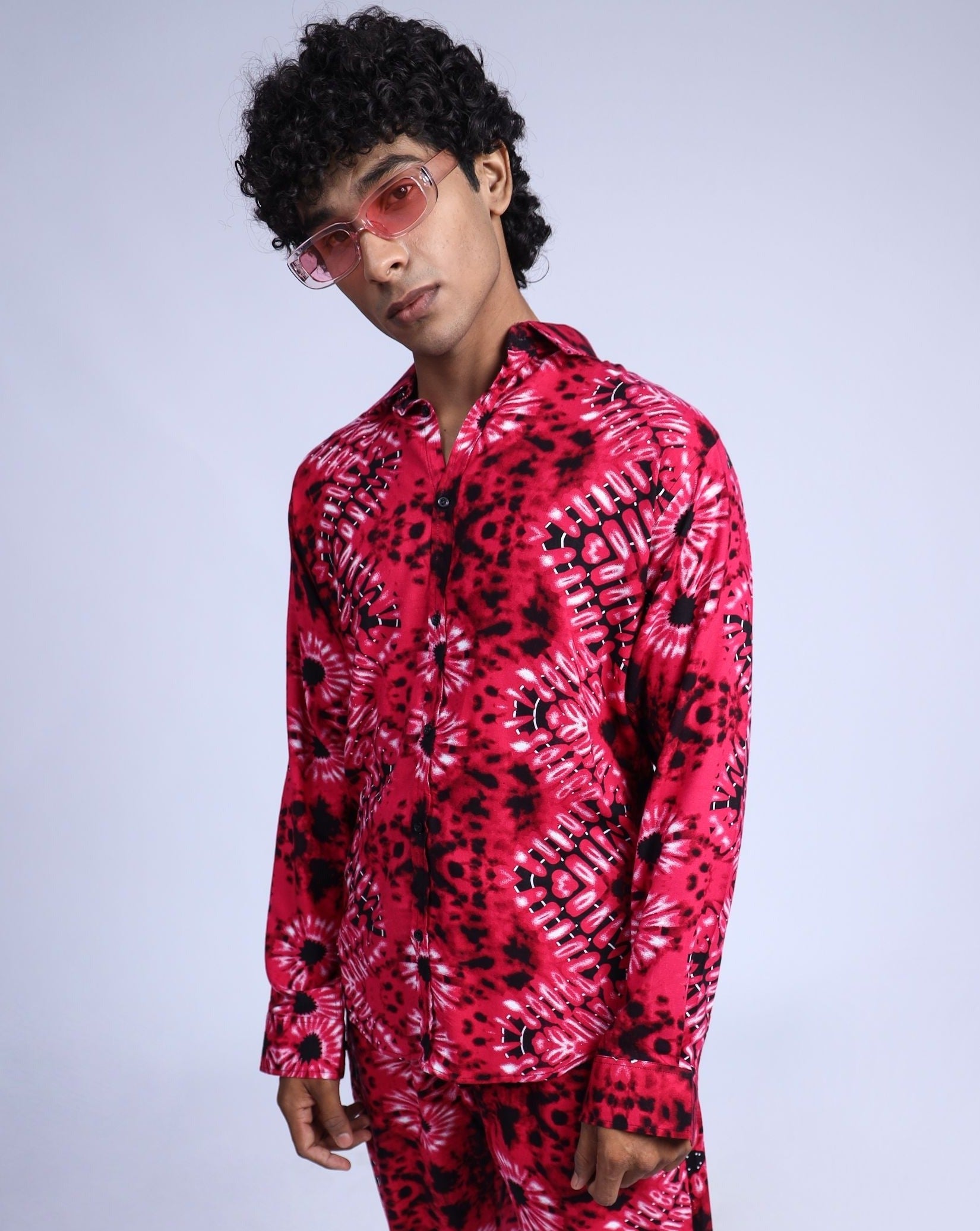 RED CLOUDY CASUAL SHIRT - Shop Now - Checkmate Atelier
