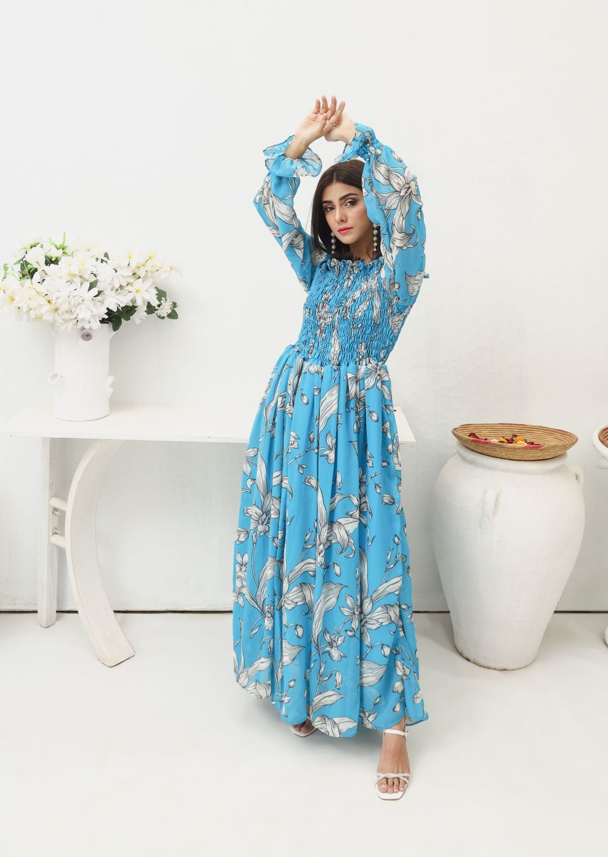 MAYDAY - BLUE FLORAL DRESS - Shop Now - Checkmate Atelier