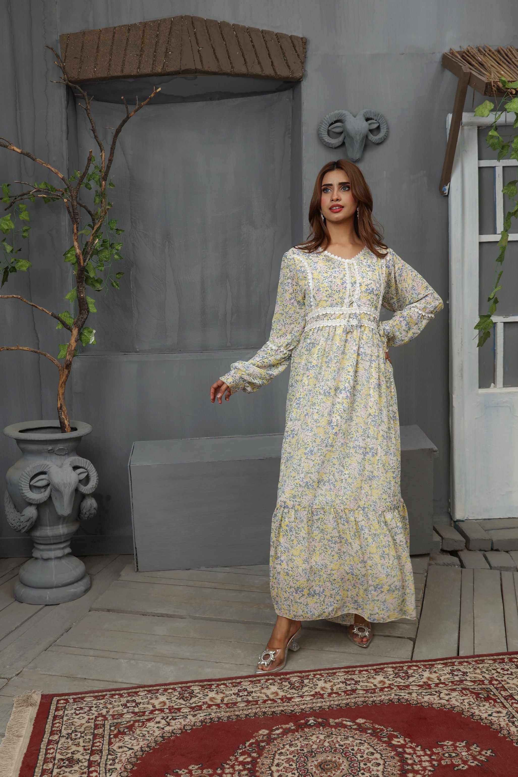 ALLURE - YELLOW FLORAL DRESS - Shop Now - Checkmate Atelier