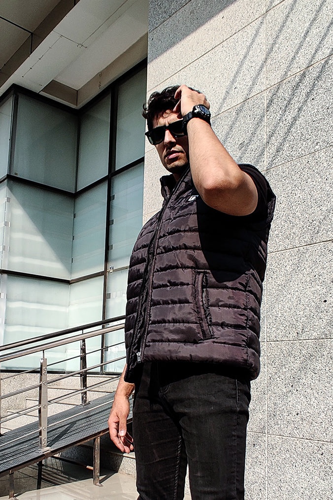 BLACK REVERSIBLE PUFFER JACKET - Shop Now - Checkmate Atelier