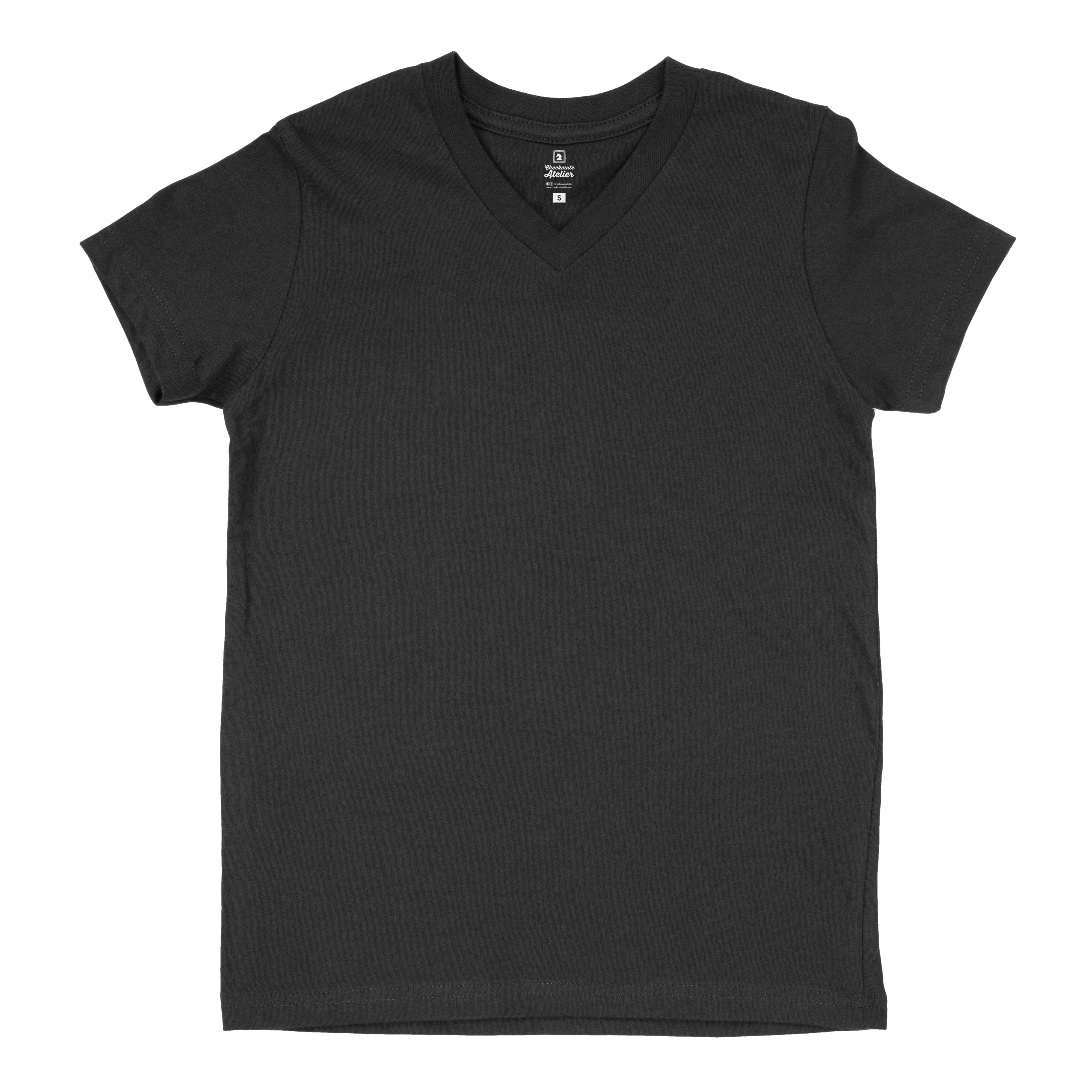 Black V-Neck T-Shirt - Shop Now - Checkmate Atelier