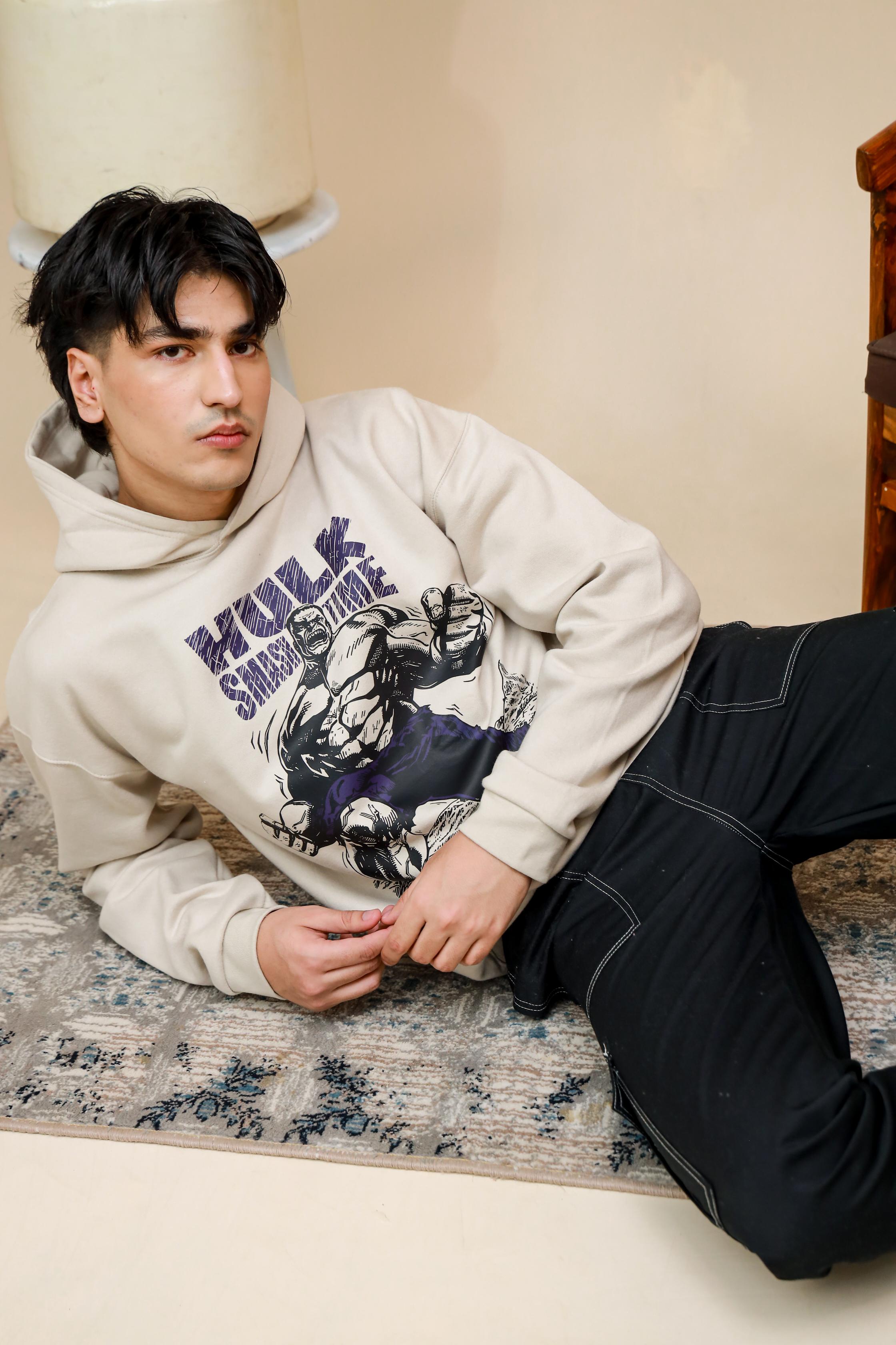 HULK SMASH OVERSIZED HOODIE - Shop Now - Checkmate Atelier