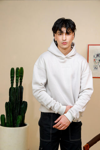 GRAY OVERSIZED HOODIE - Shop Now - Checkmate Atelier