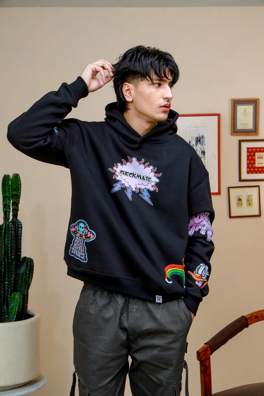 Shop [MINOR FAULT] CHECKMATE OFFICIAL OVERSIZED HOODIE Online in Pakistan