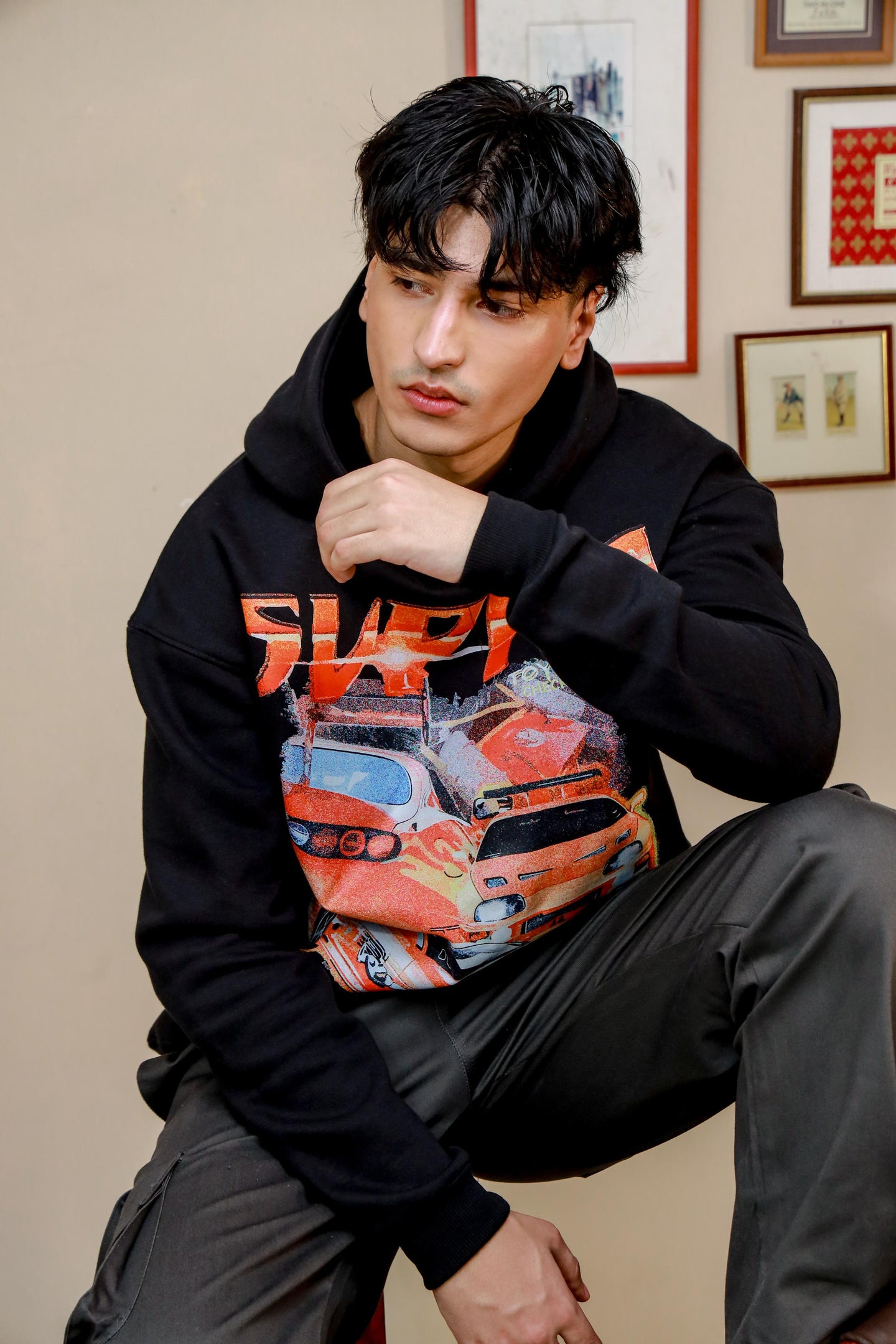 SUPRA OVERSIZED HOODIE - Checkmate Atelier