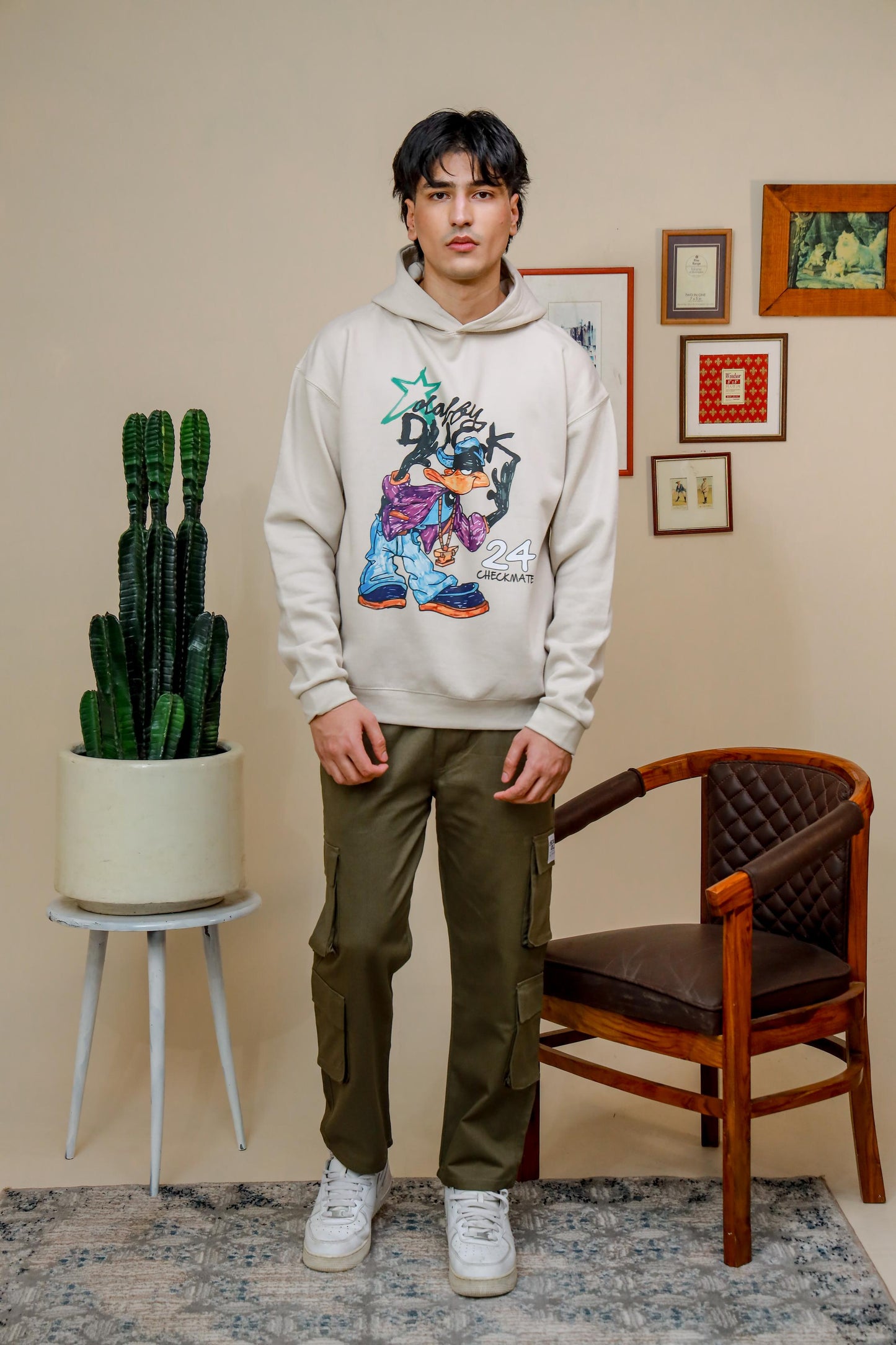 DAFFY DUCK OVERSIZED HOODIE - Checkmate Atelier