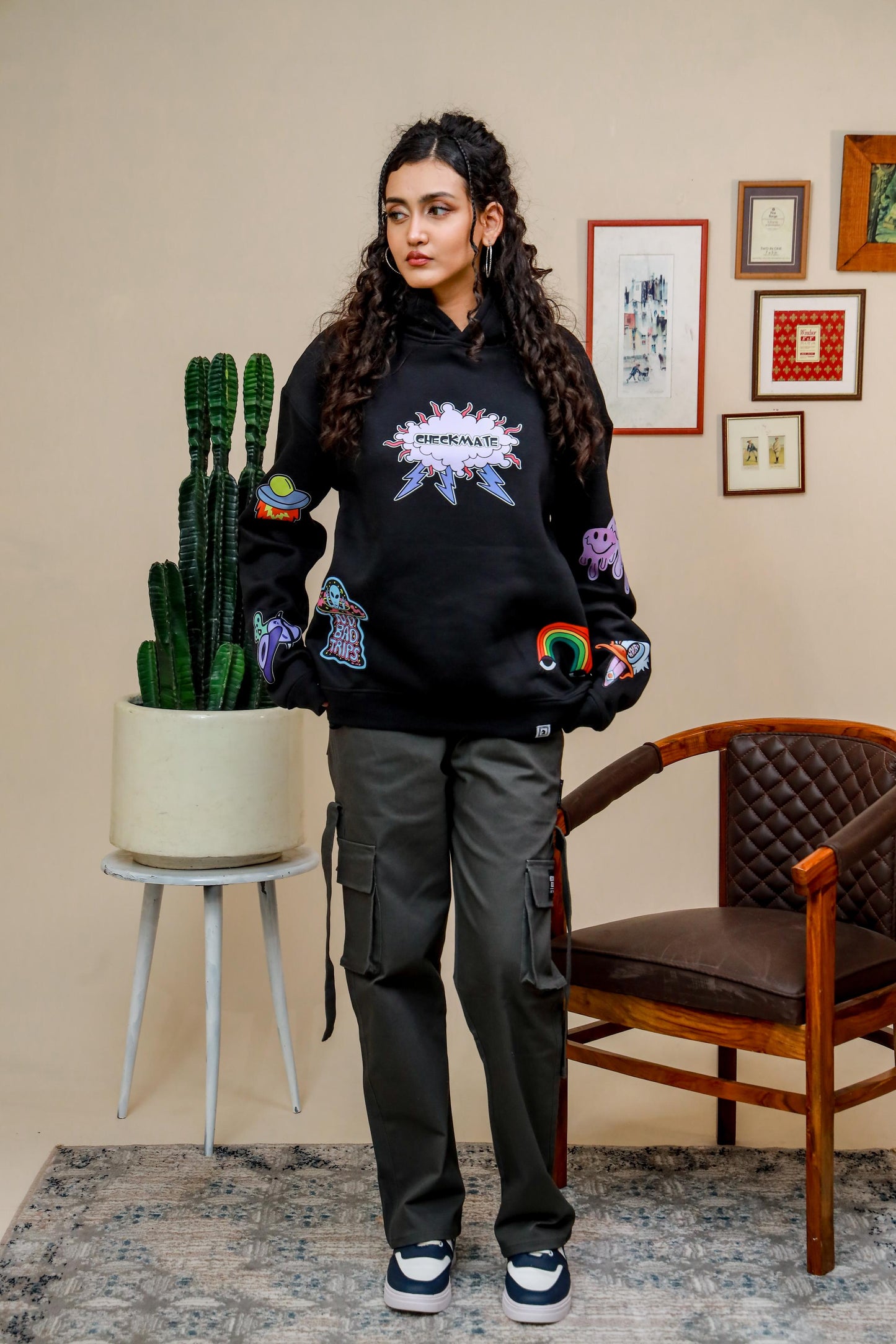 Shop [MINOR FAULT] CHECKMATE OFFICIAL OVERSIZED HOODIE Online in Pakistan
