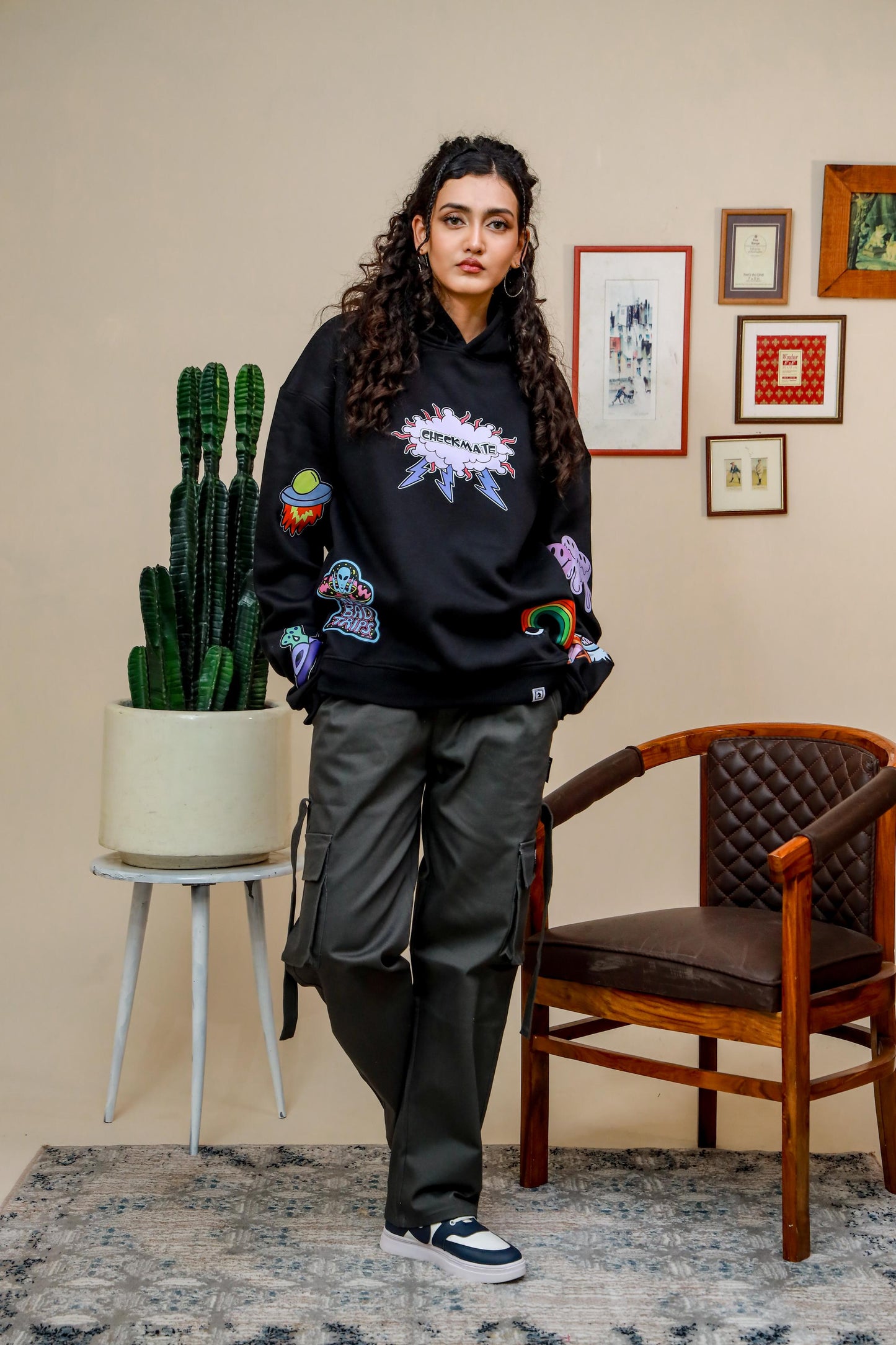 Shop [MINOR FAULT] CHECKMATE OFFICIAL OVERSIZED HOODIE Online in Pakistan