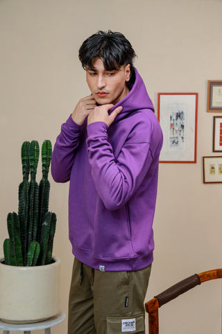 PURPLE HEAVY WEIGHT OVERSIZED HOODIE - Shop Now - Checkmate Atelier