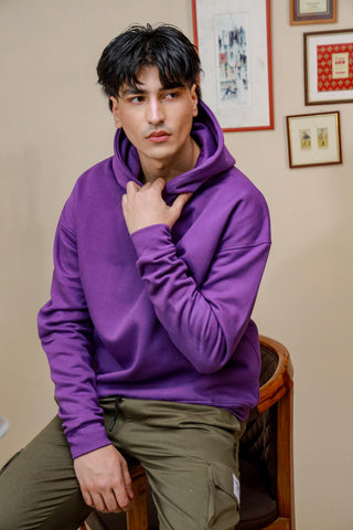 PURPLE HEAVY WEIGHT OVERSIZED HOODIE - Shop Now - Checkmate Atelier