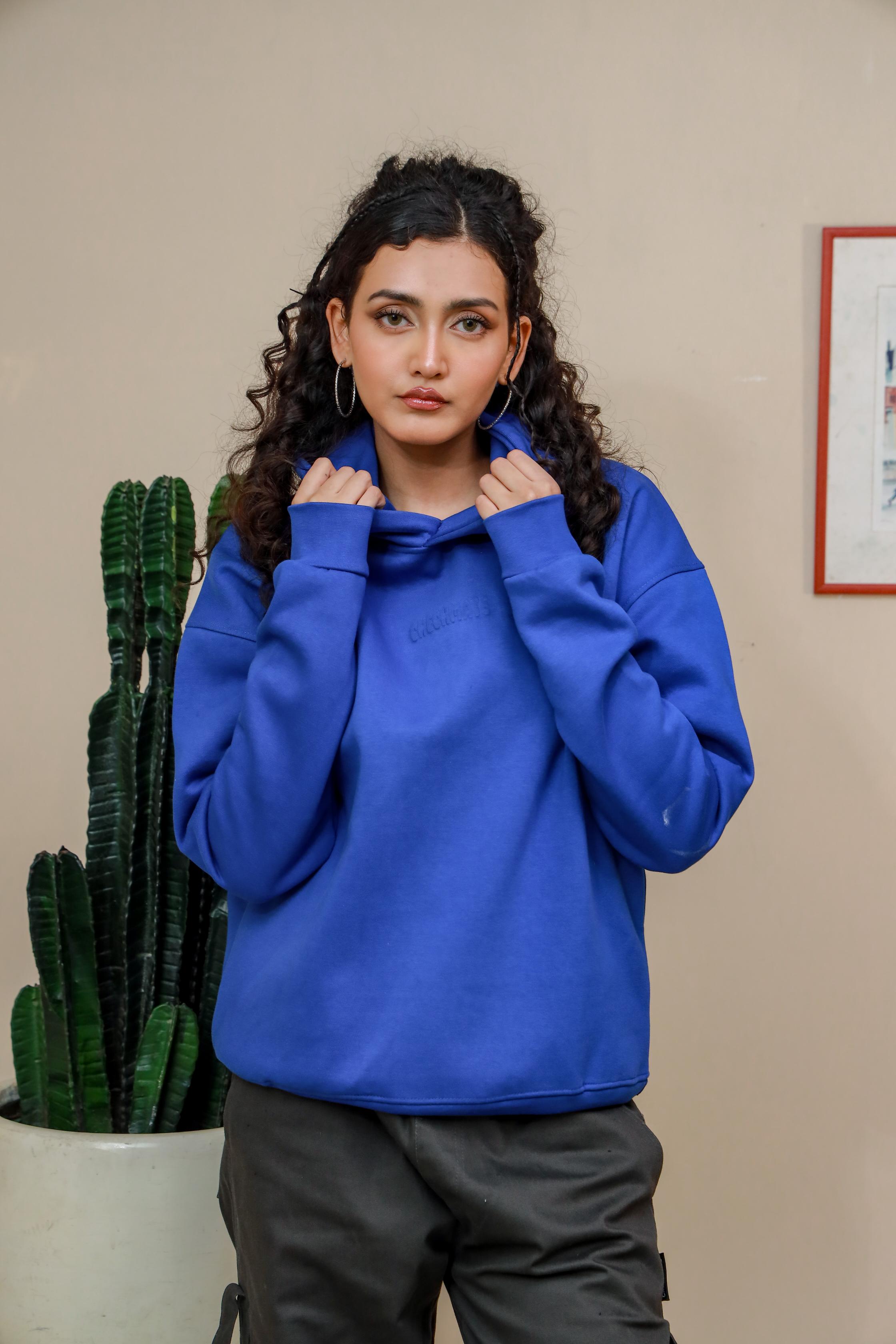 ROYAL BLUE HEAVY WEIGHT OVERSIZED HOODIE - Shop Now - Checkmate Atelier