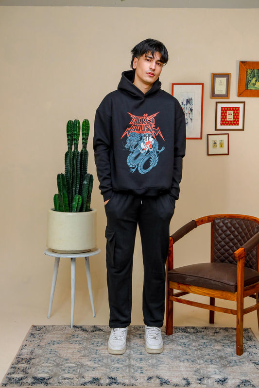 MICKEY MOUSE OVERSIZED HOODIE - Checkmate Atelier