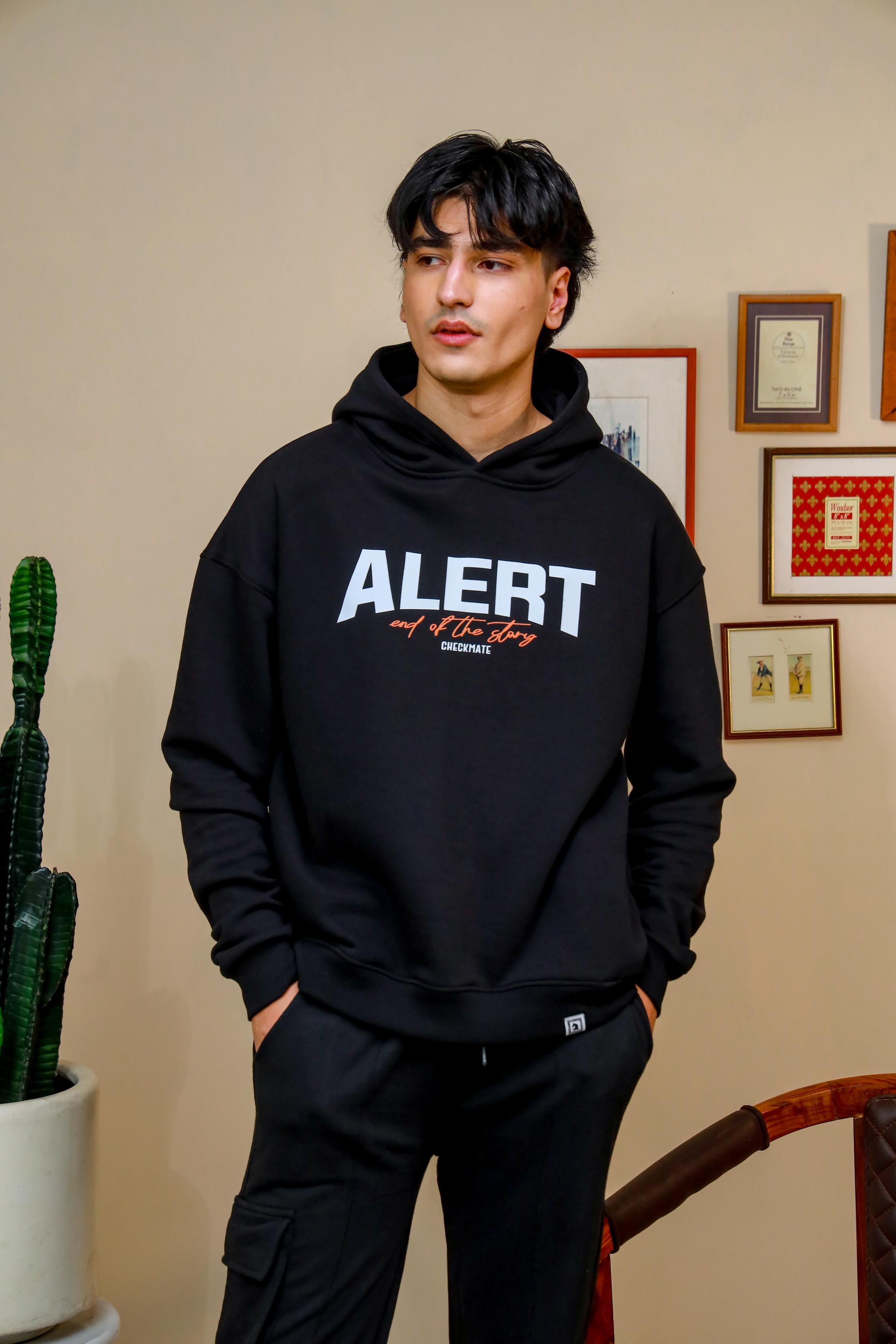 ALERT OVERSIZED HOODIE - Shop Now - Checkmate Atelier