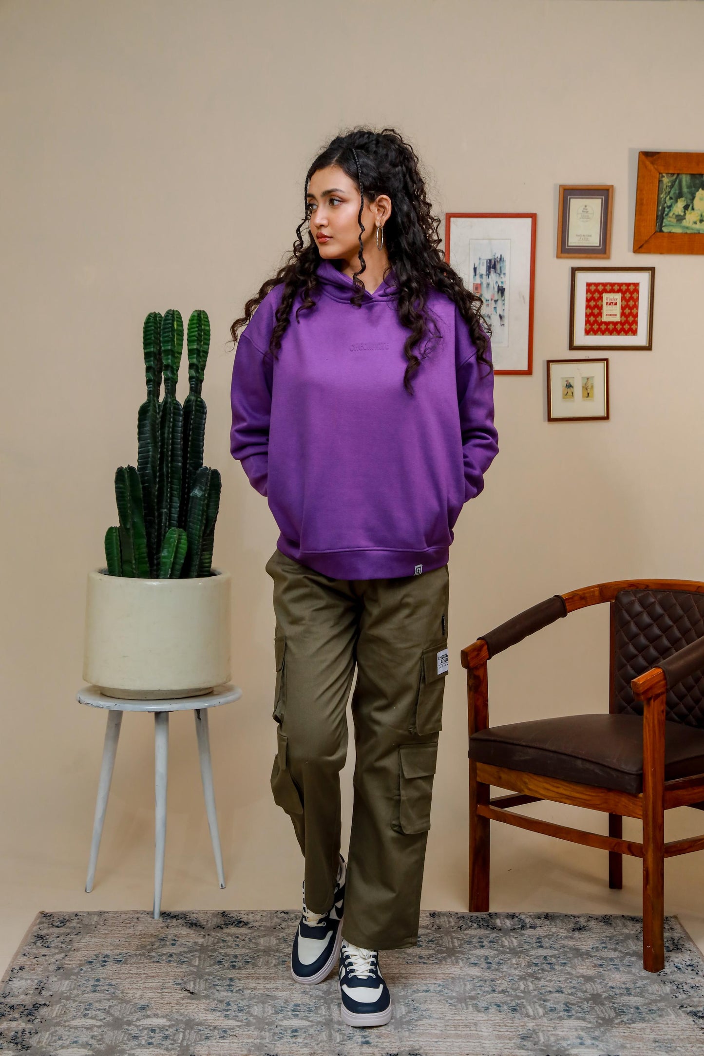 Shop PURPLE HEAVY WEIGHT OVERSIZED HOODIE Online in Pakistan