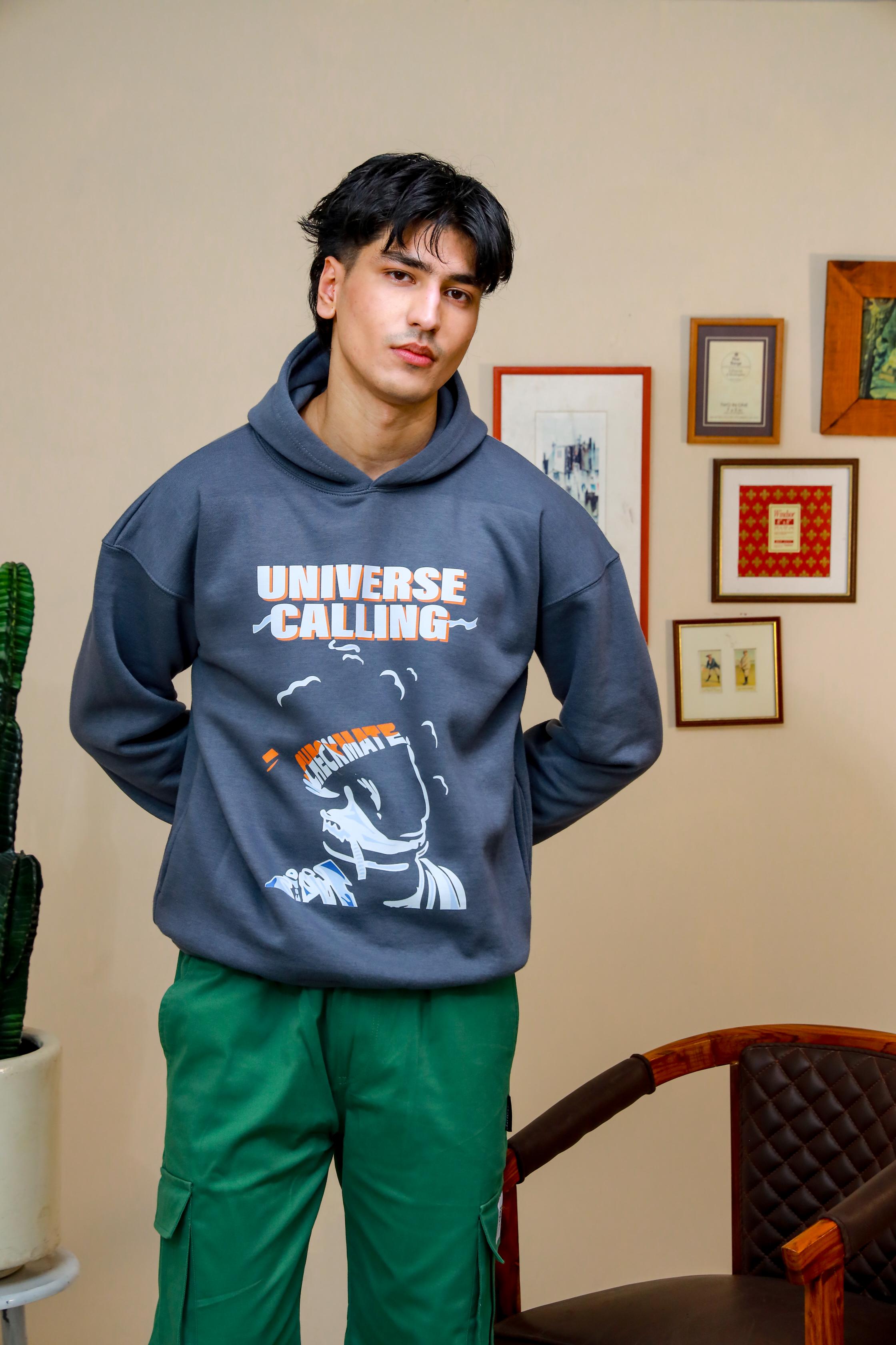 UNIVERSE CALLING OVERSIZED HOODIE - Shop Now - Checkmate Atelier