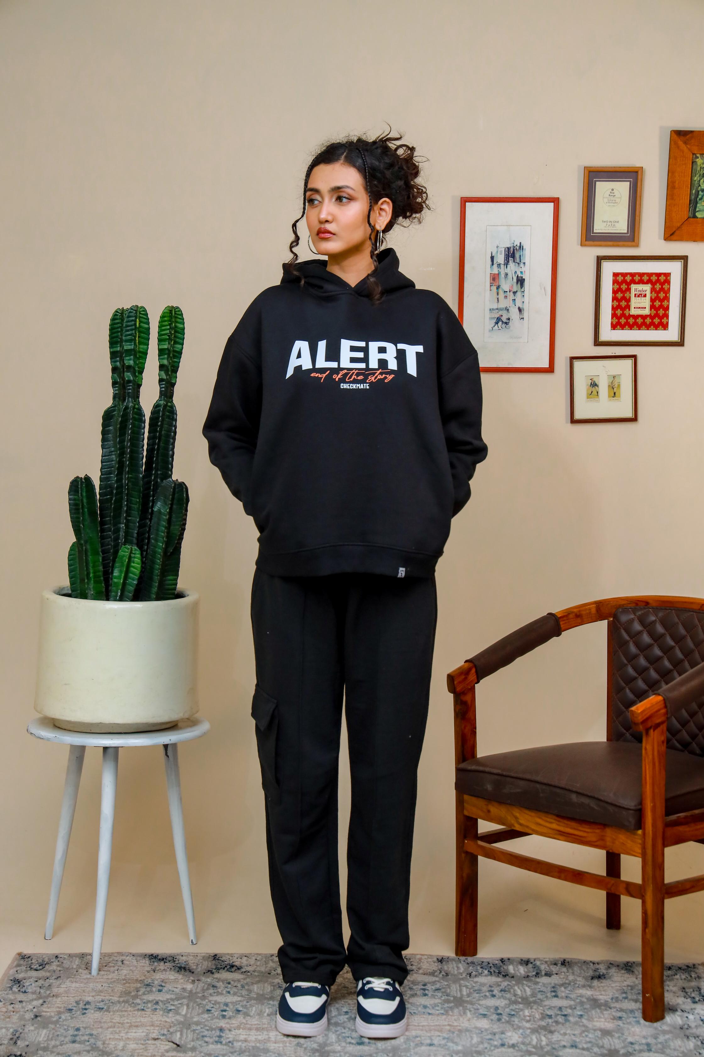 ALERT OVERSIZED HOODIE - Shop Now - Checkmate Atelier