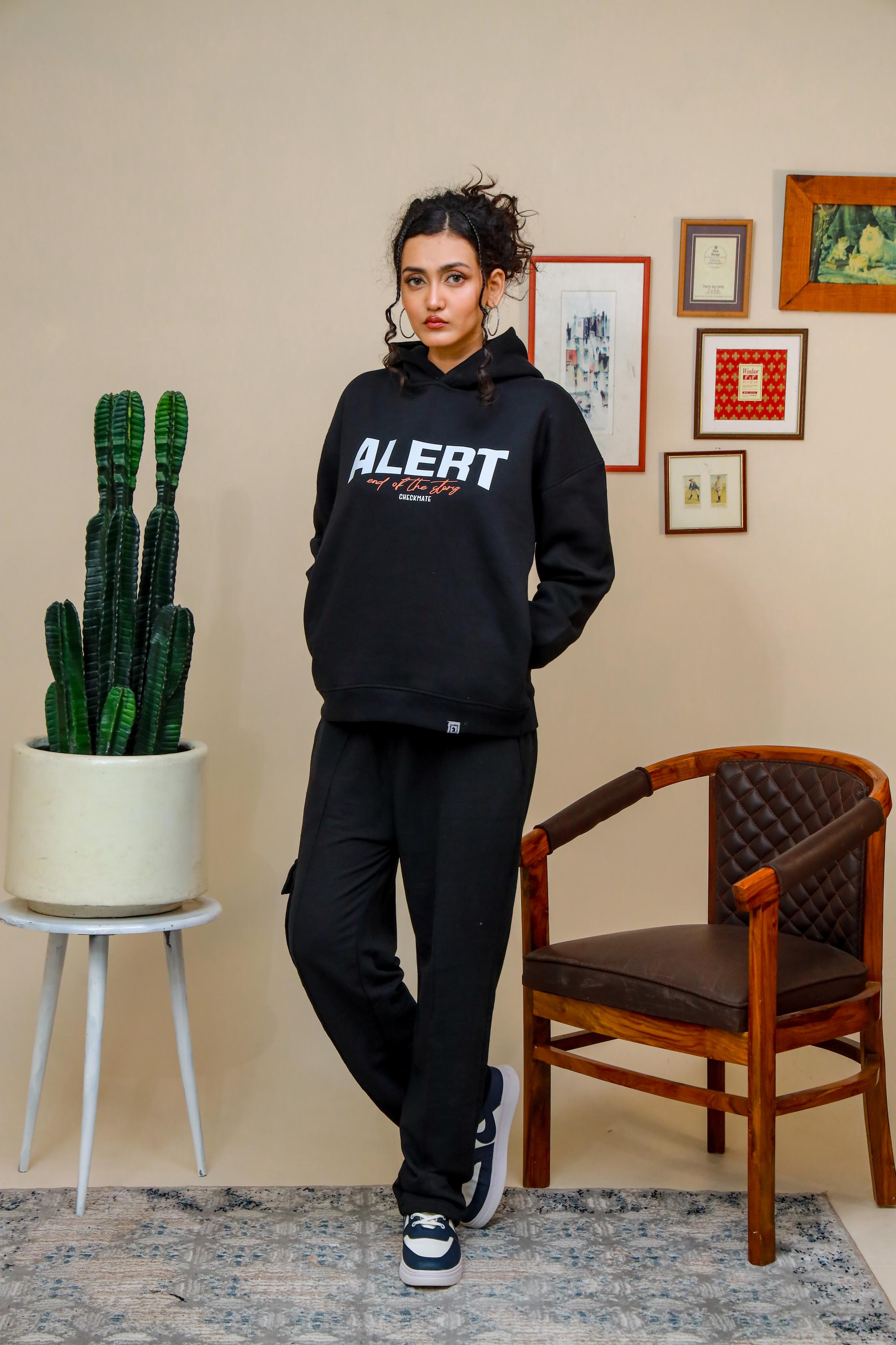 ALERT OVERSIZED HOODIE - Shop Now - Checkmate Atelier