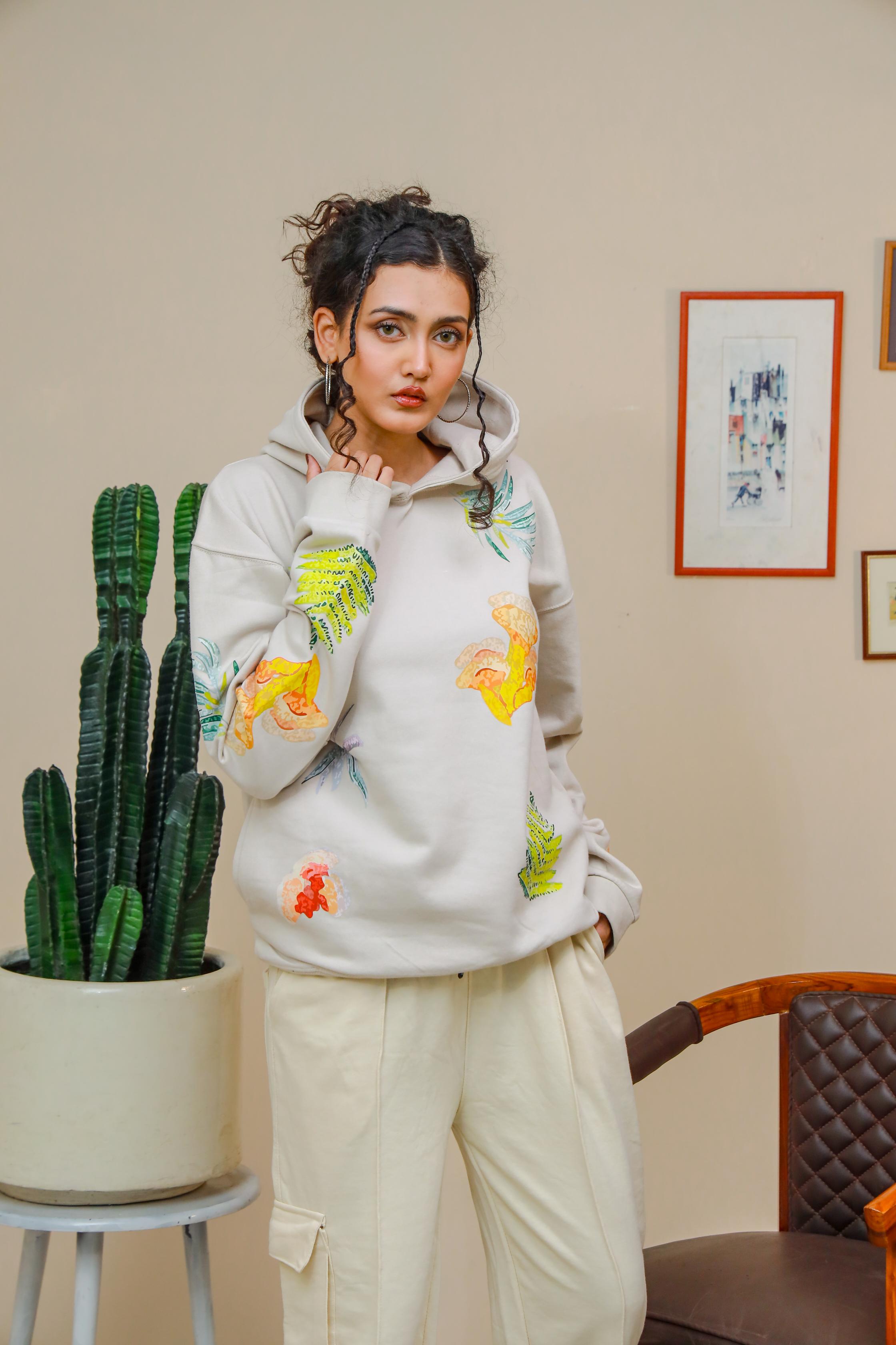 SHROOMS IN BLOOM OVERSIZED HOODIE - Shop Now - Checkmate Atelier