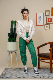 Shop [MINOR FAULT] CREAM ZIP UP HOODIE Online in Pakistan