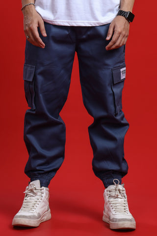 [MINOR FAULT] STONE BLUE CARGO PANT (ELASTIC) - Shop Now - Checkmate Atelier