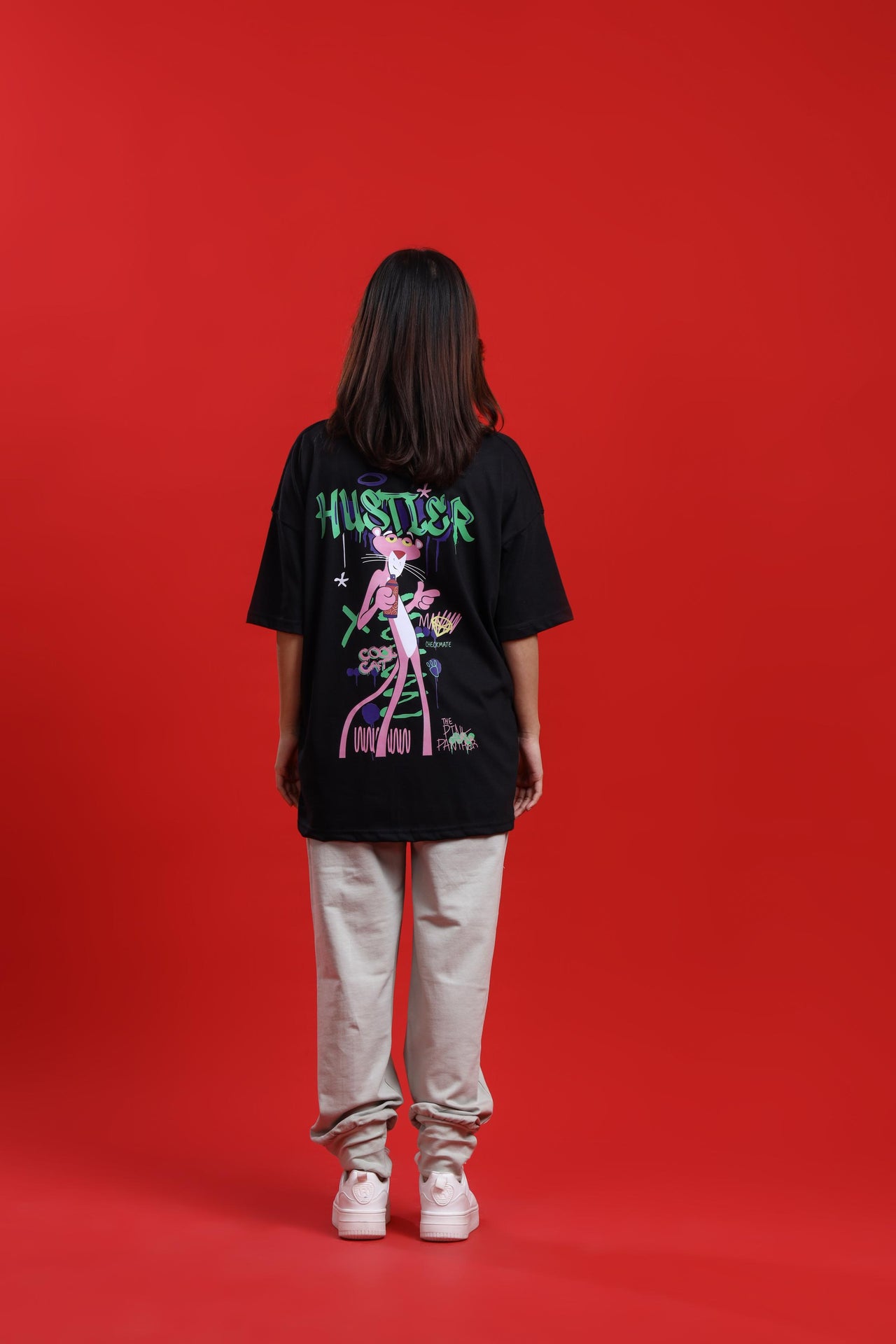 Shop PINK PANTHER: HUSTLER OVERSIZED T-SHIRT Online in Pakistan