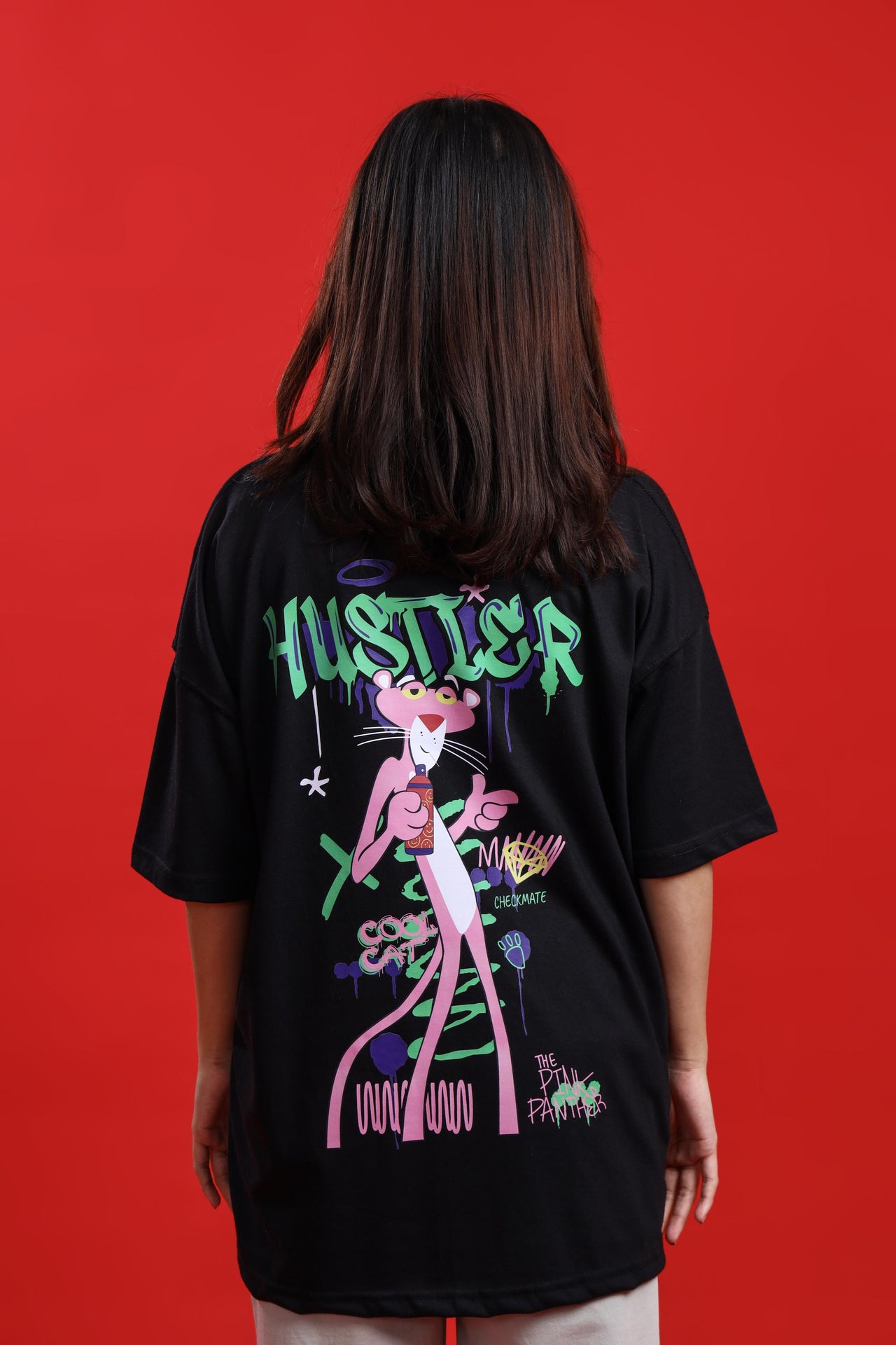 Shop PINK PANTHER: HUSTLER OVERSIZED T-SHIRT Online in Pakistan