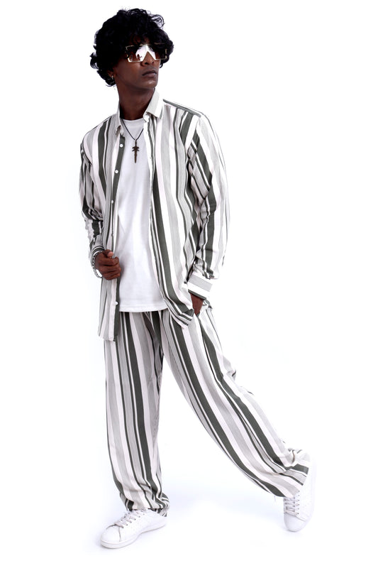 Shop DARK GREEN STRIPE CO-ORD SET Online in Pakistan