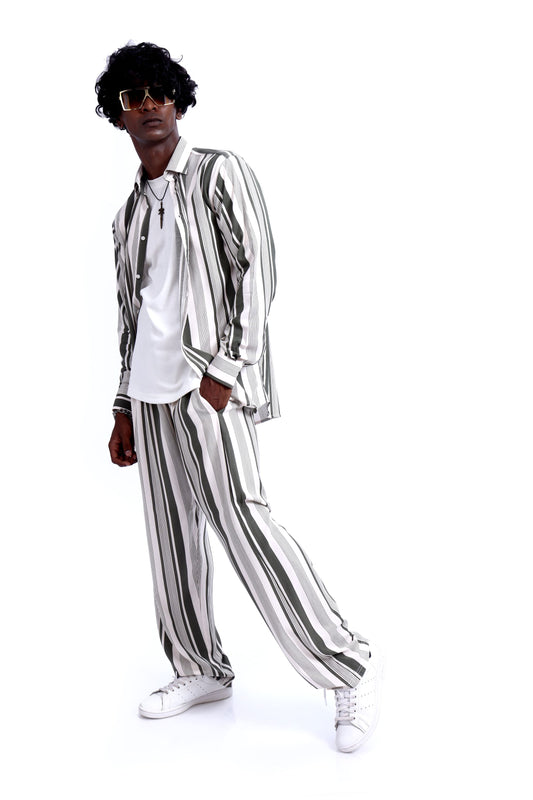 Shop DARK GREEN STRIPE CO-ORD SET Online in Pakistan