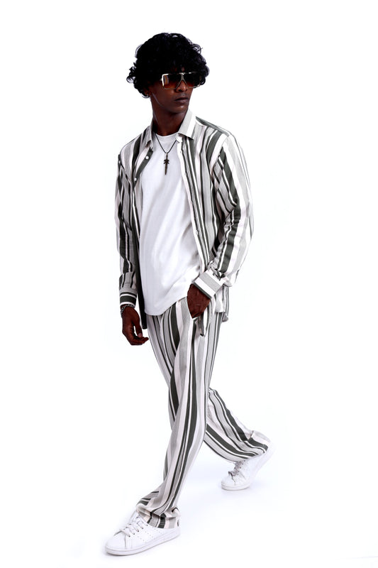 Shop DARK GREEN STRIPE CO-ORD SET Online in Pakistan
